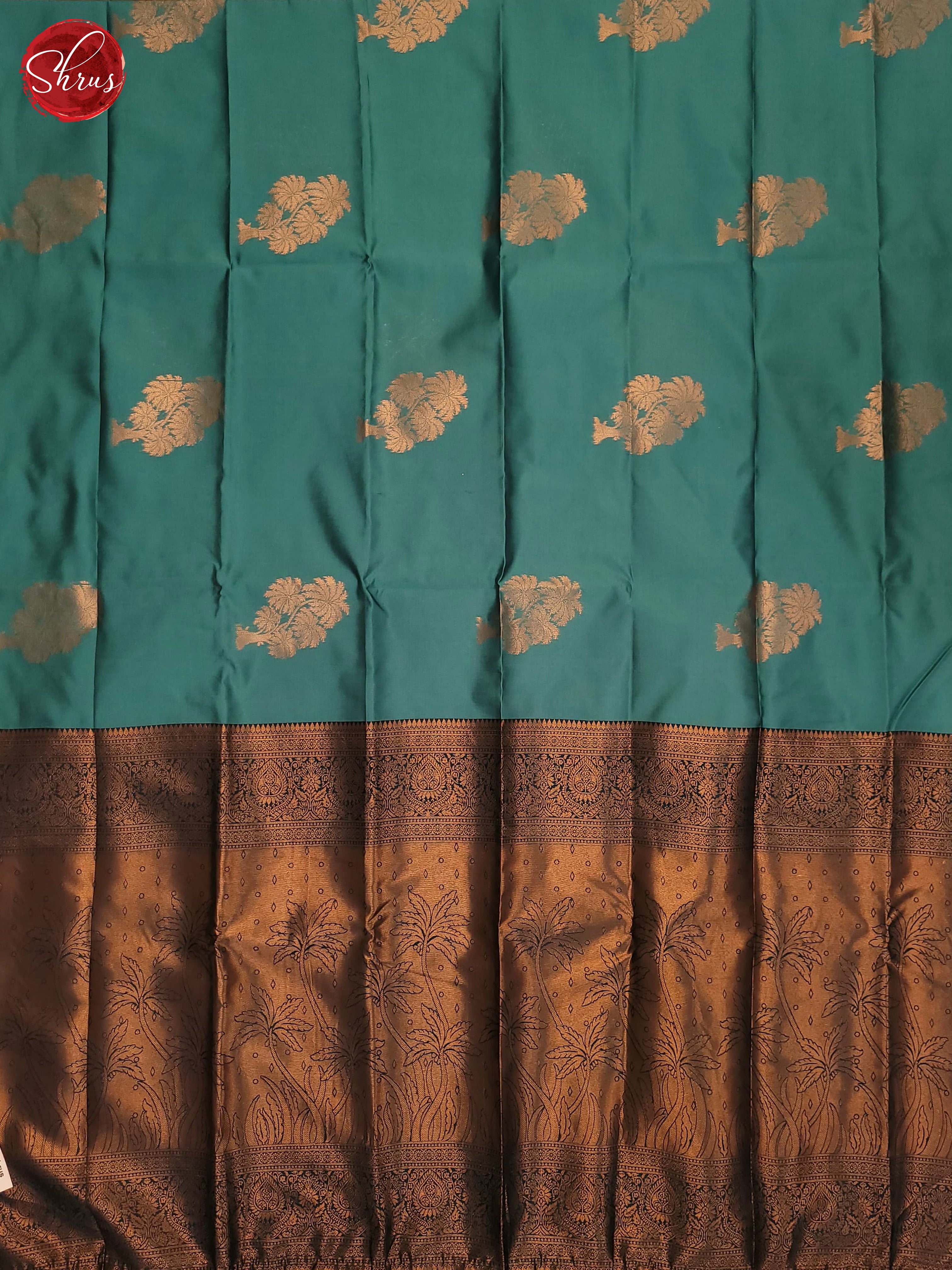 Pastel Blue & Blue- Semi Soft Silk Saree - Shop on ShrusEternity.com