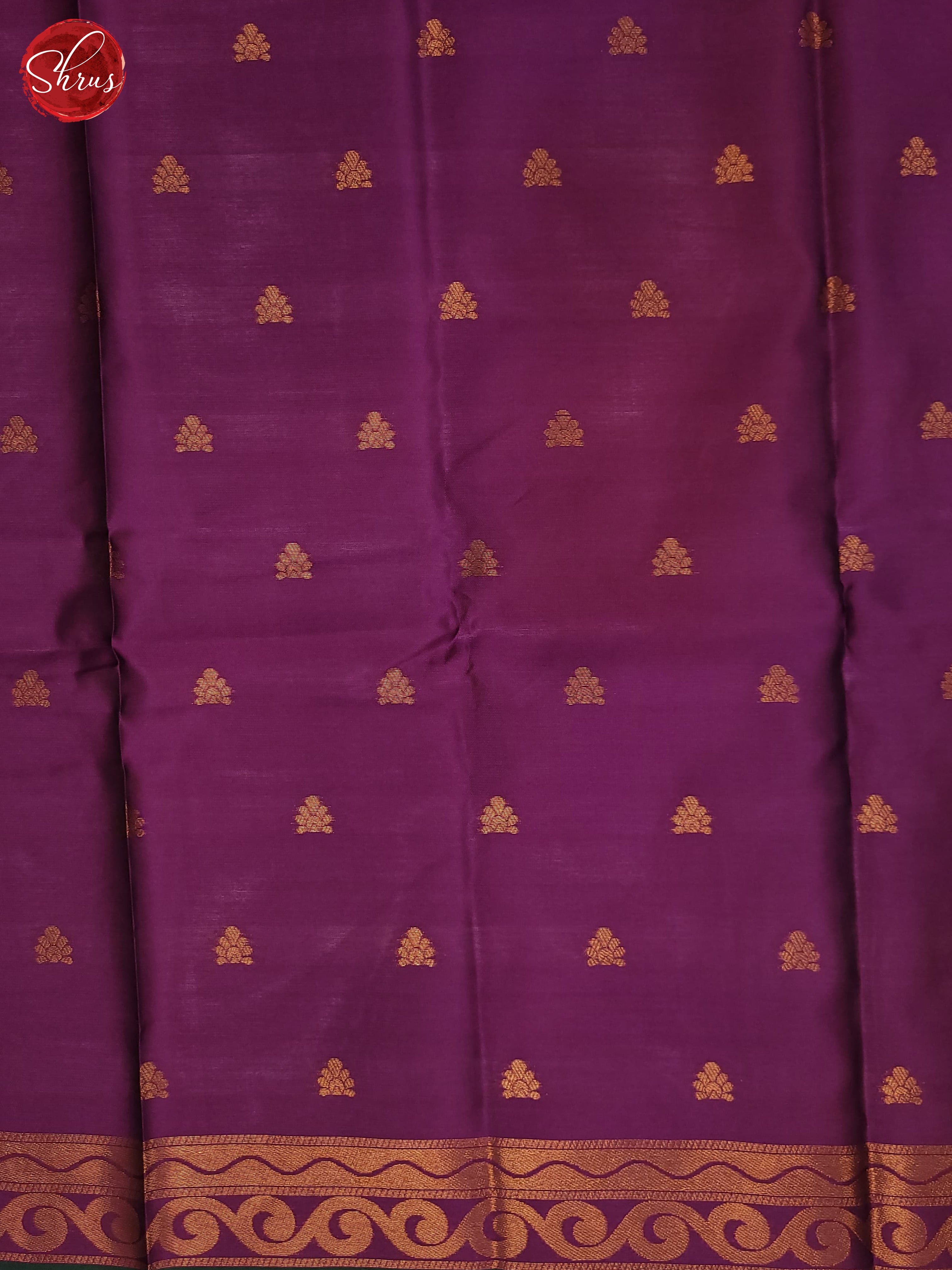 Bottle Green & Purple - Semi Soft Silk Saree - Shop on ShrusEternity.com