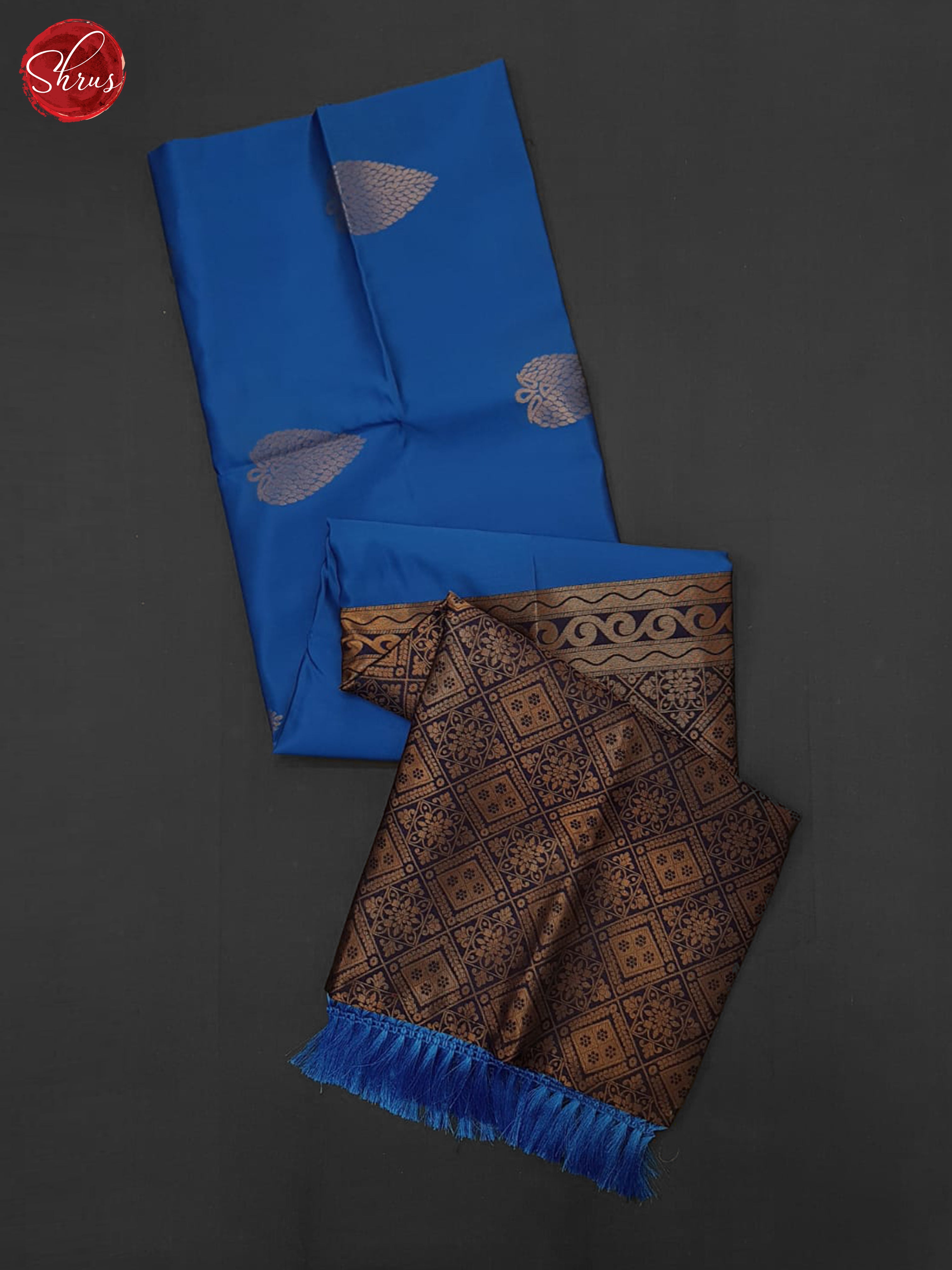 blue & NAvy Blue- Semi Soft Silk Saree - Shop on ShrusEternity.com