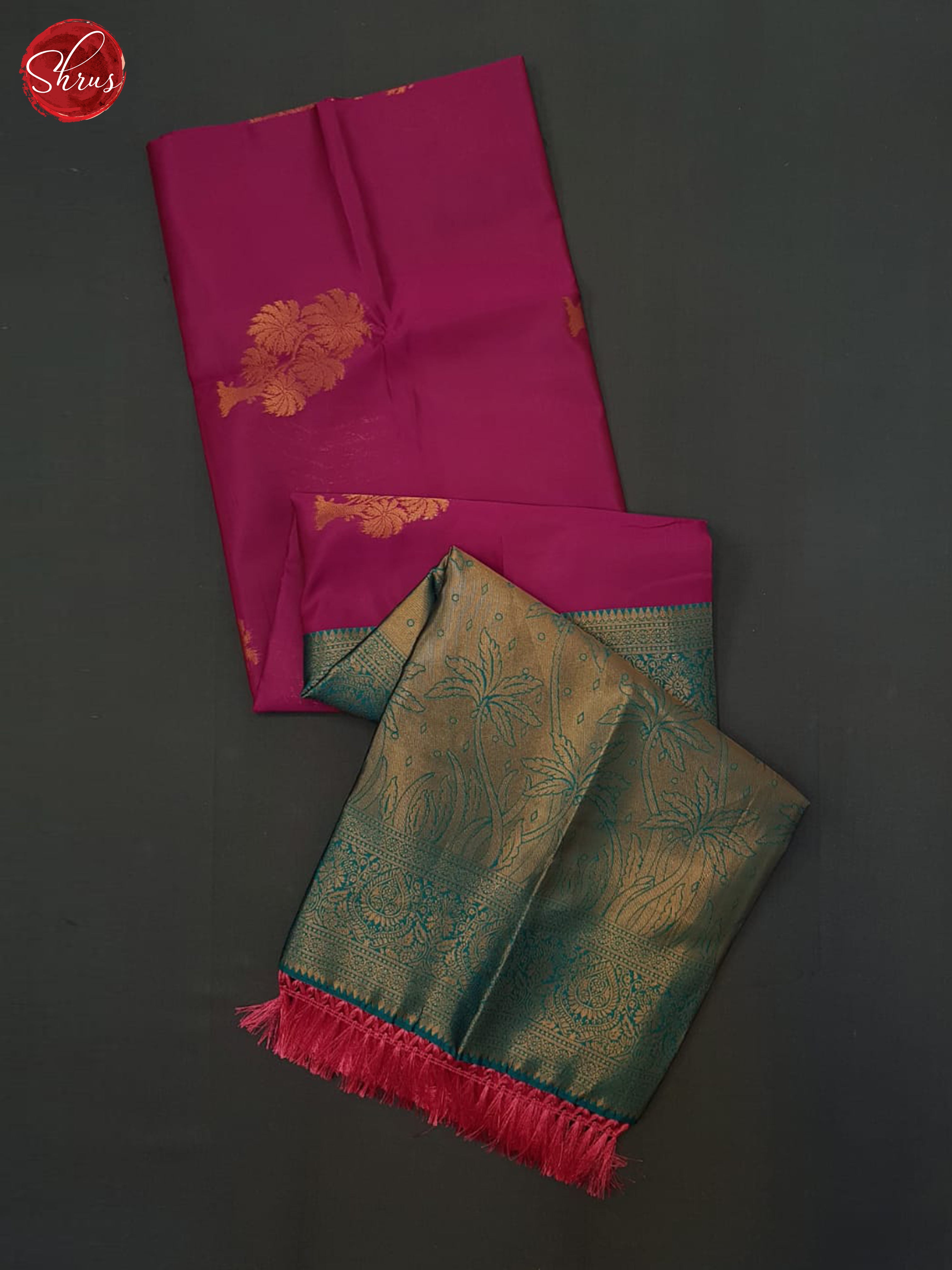 pink and green - Semi Soft Silk saree - Shop on ShrusEternity.com