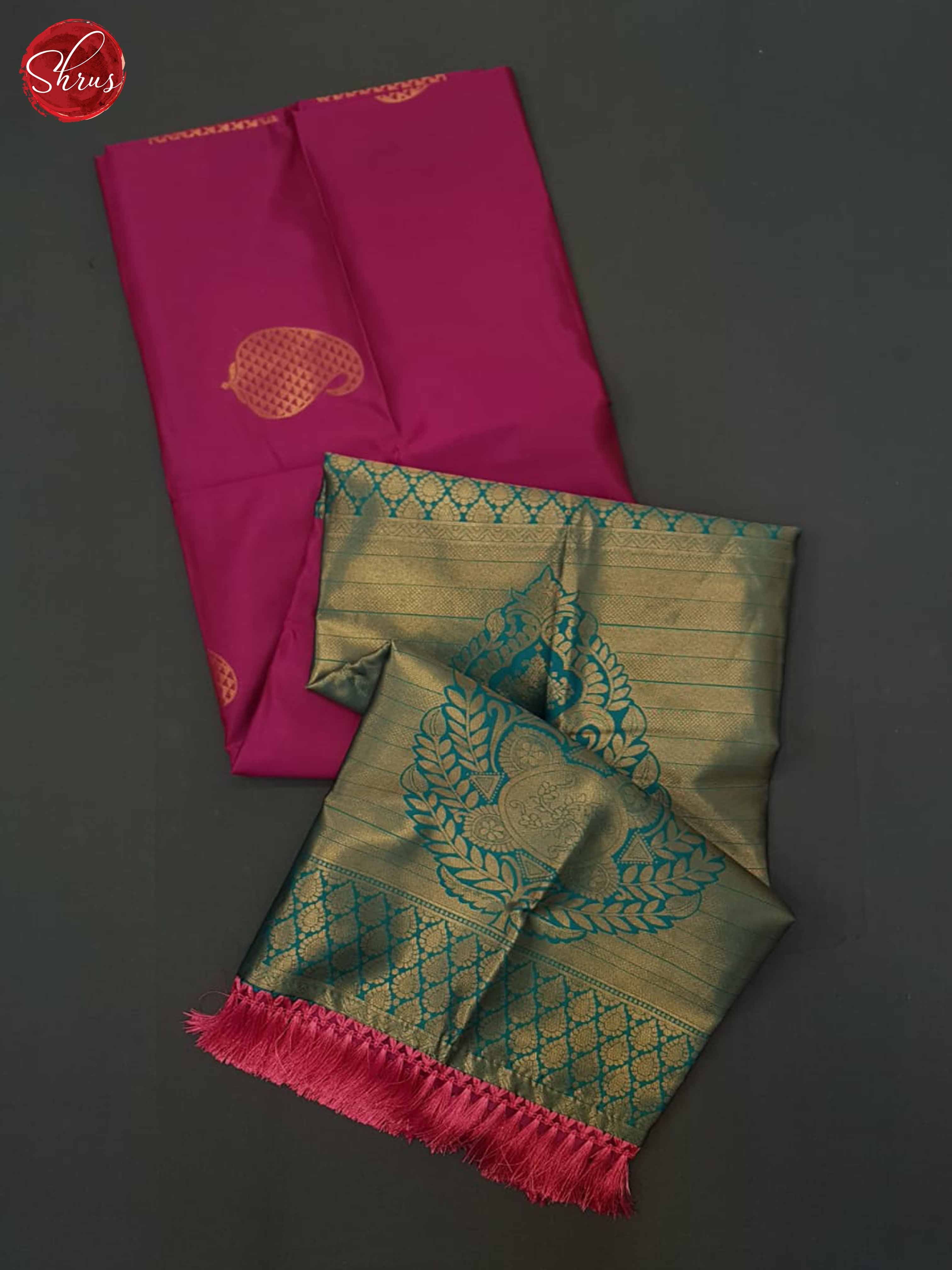 Pink And Green- Semi Soft Silk Saree - Shop on ShrusEternity.com