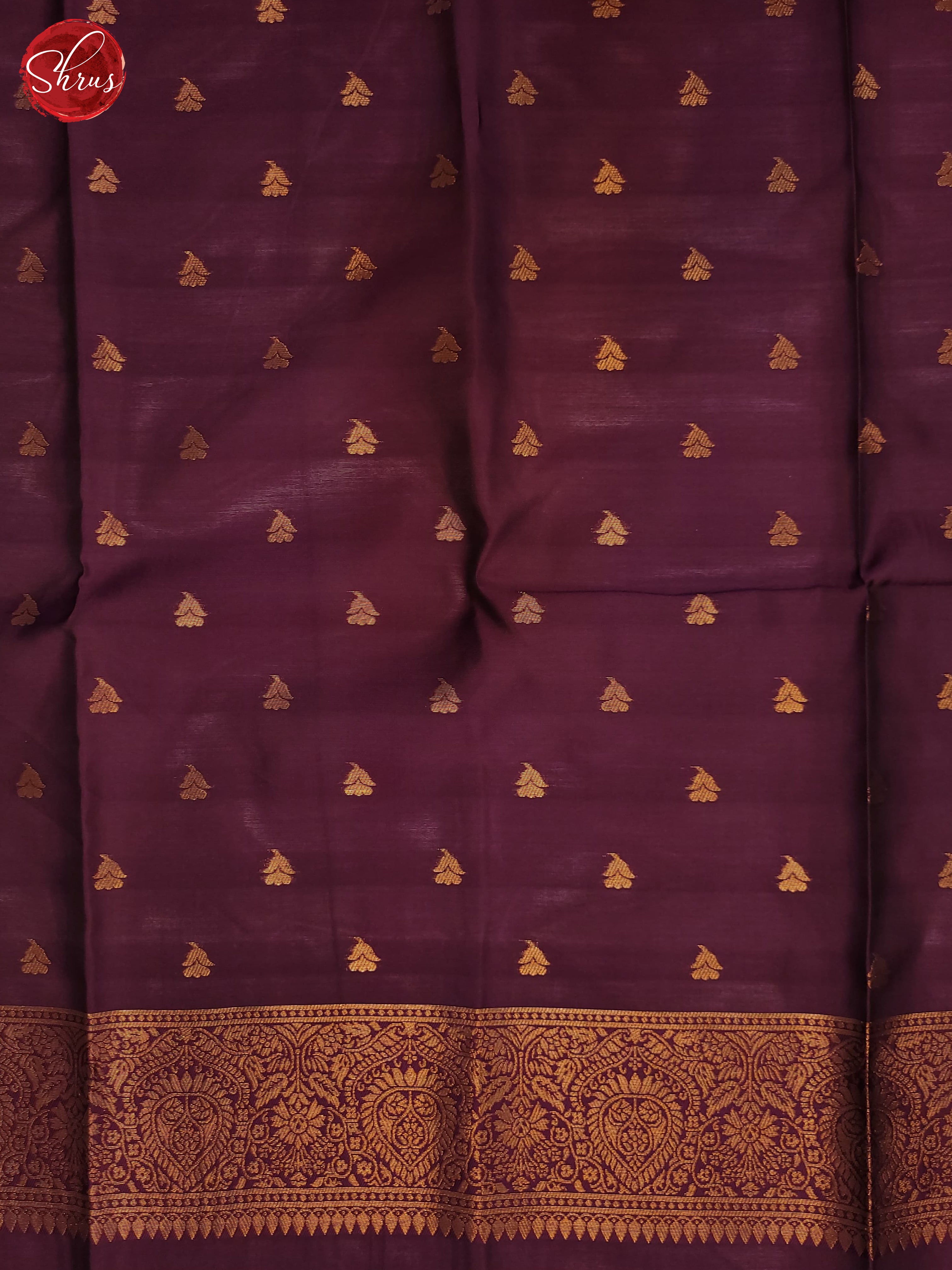 Bottle Green & Wine- Semi Soft Silk Saree - Shop on ShrusEternity.com