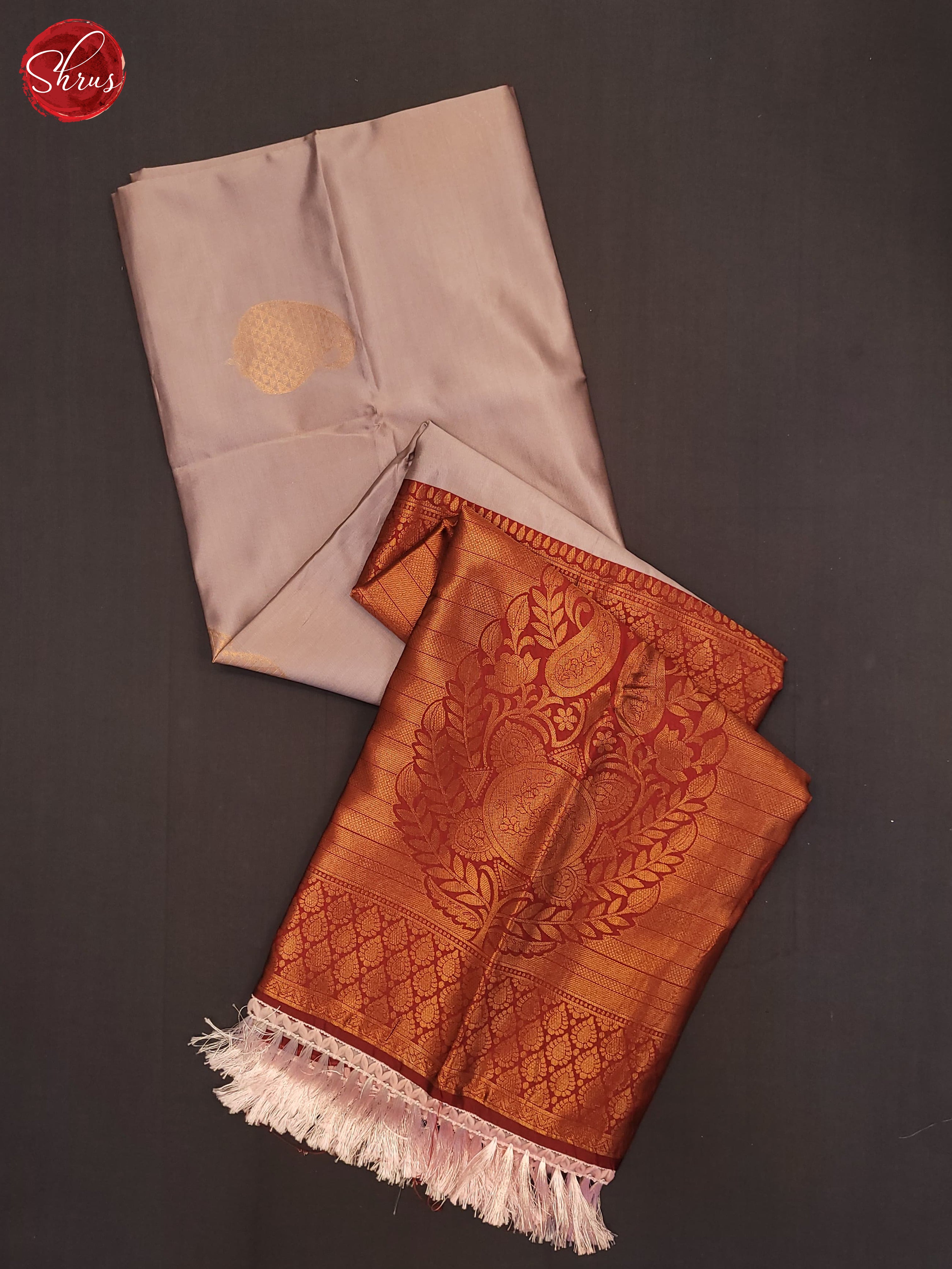 Mild lavender & Maroon- semi Soft Silk Saree - Shop on ShrusEternity.com