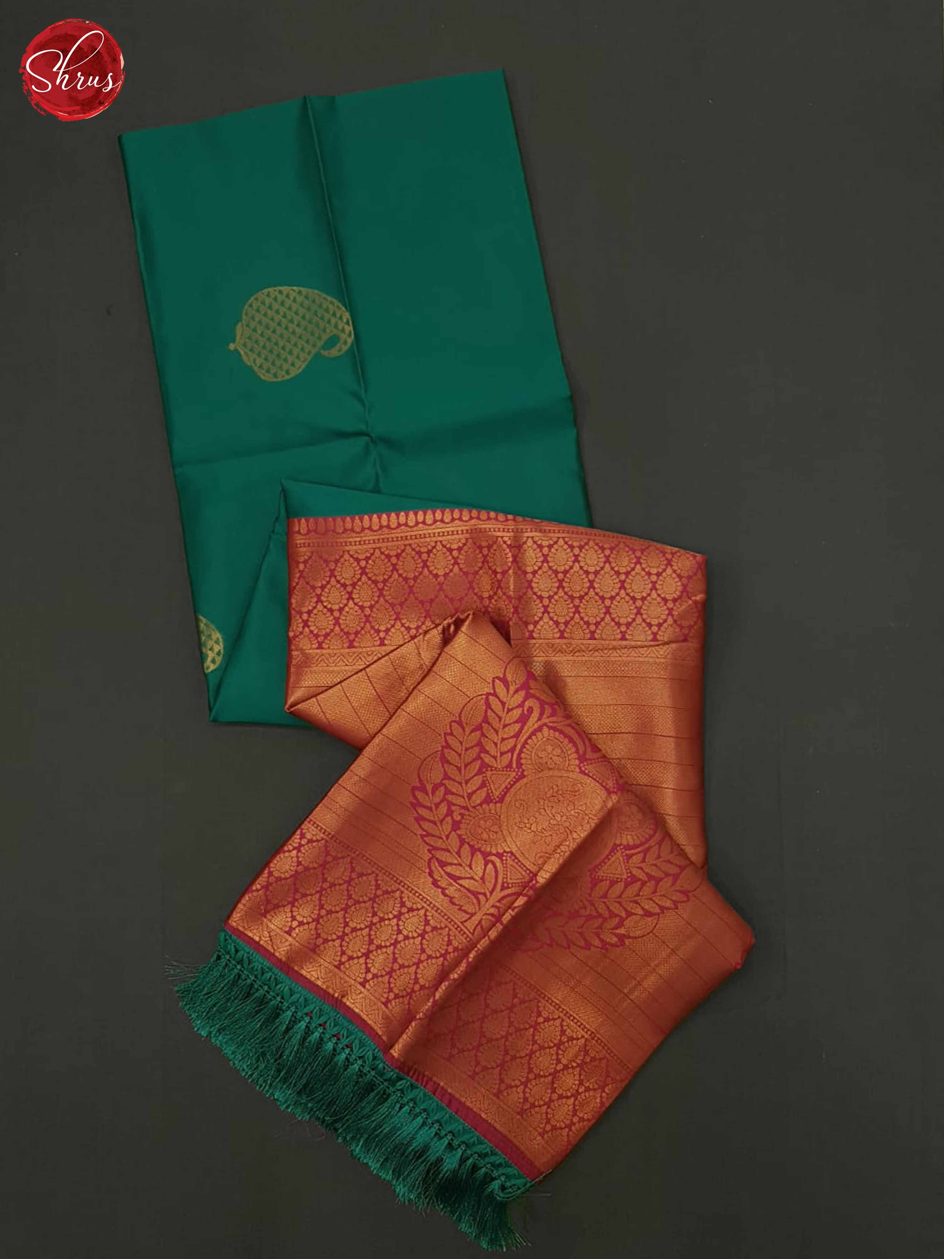 Green And Pink- Semi Soft Silk Saree - Shop on ShrusEternity.com