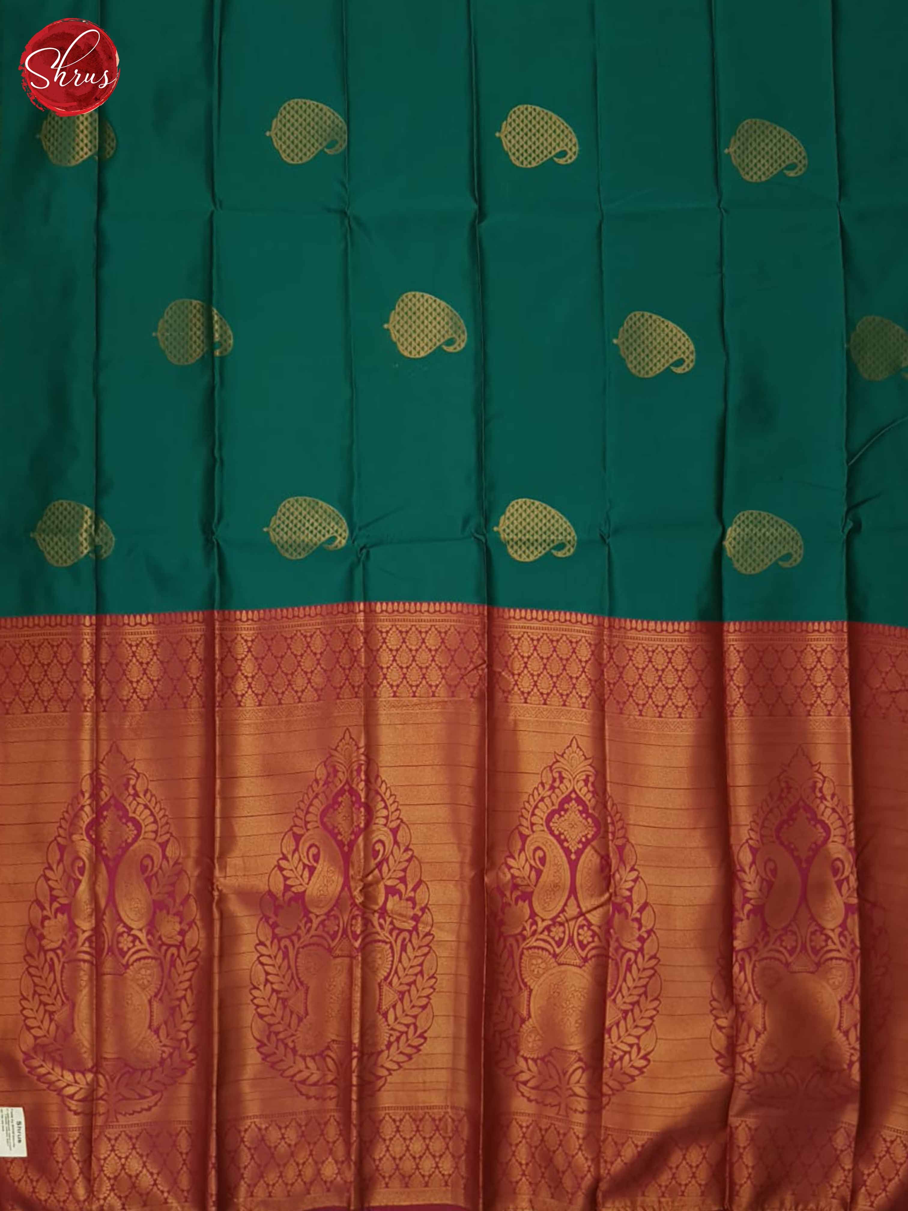 Green And Pink- Semi Soft Silk Saree - Shop on ShrusEternity.com