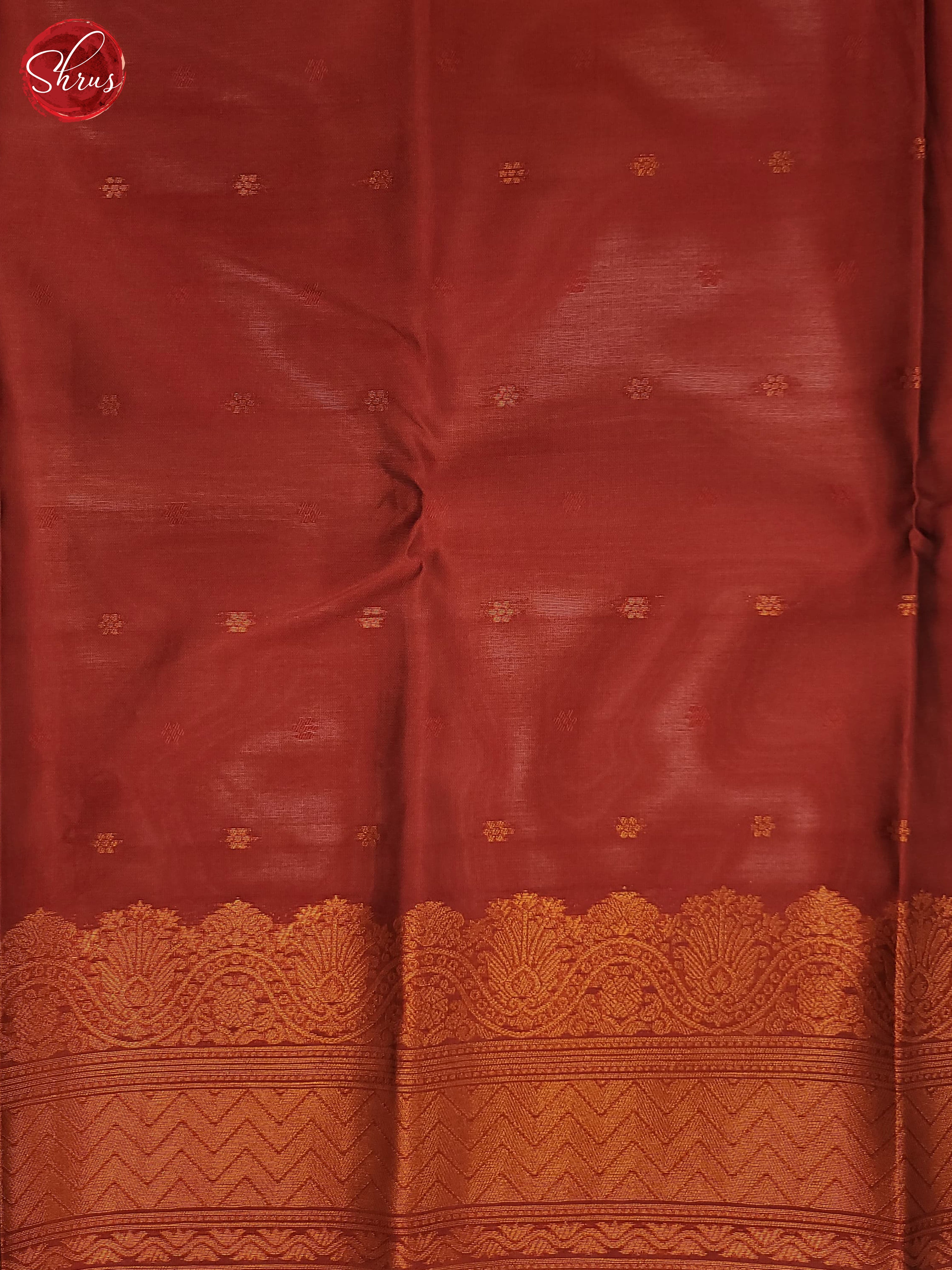 Grey & Maroon - Semi Soft Silk Saree - Shop on ShrusEternity.com