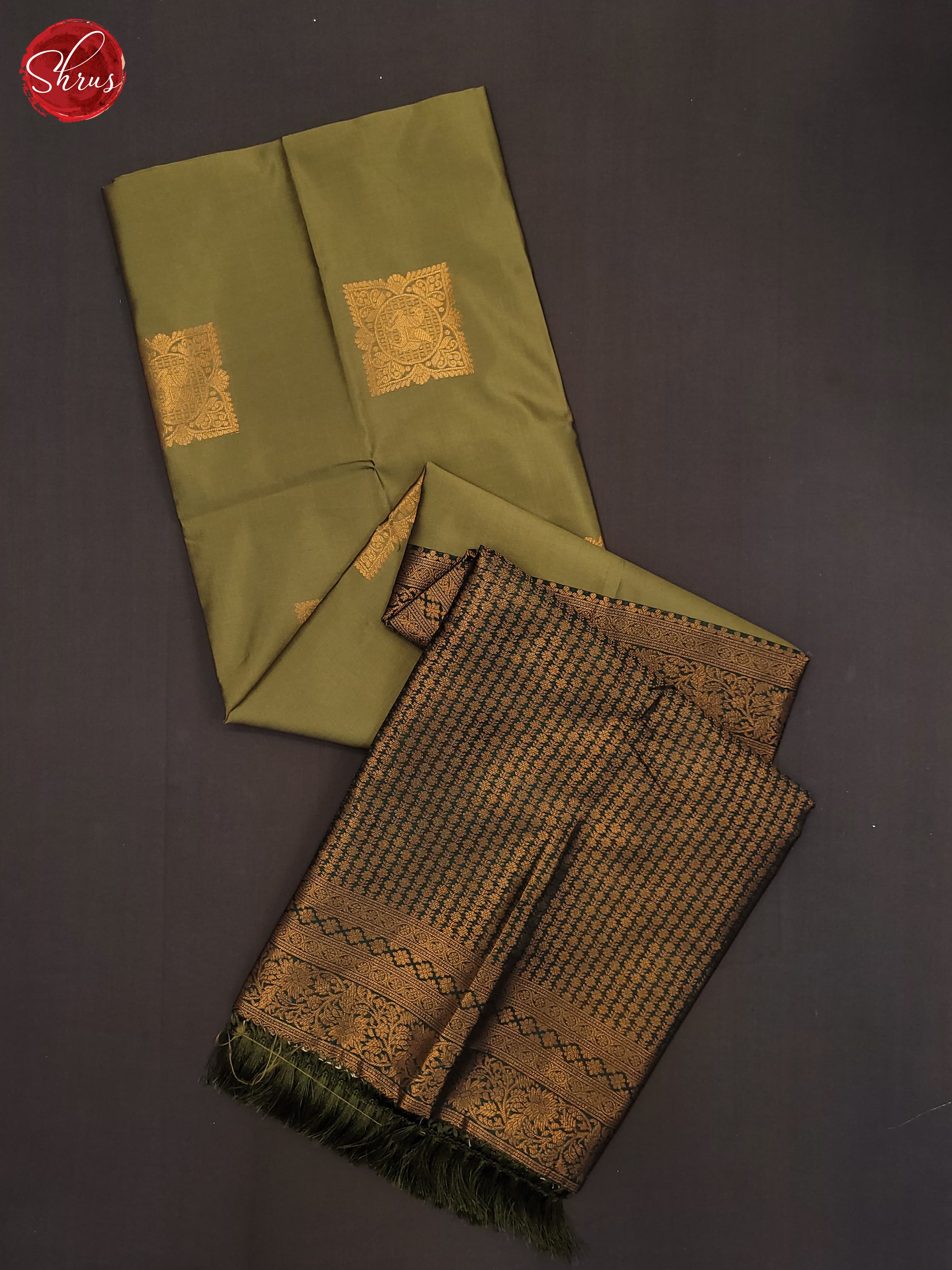 Elachi Green & Green- Semi Soft Silk Saree - Shop on ShrusEternity.com