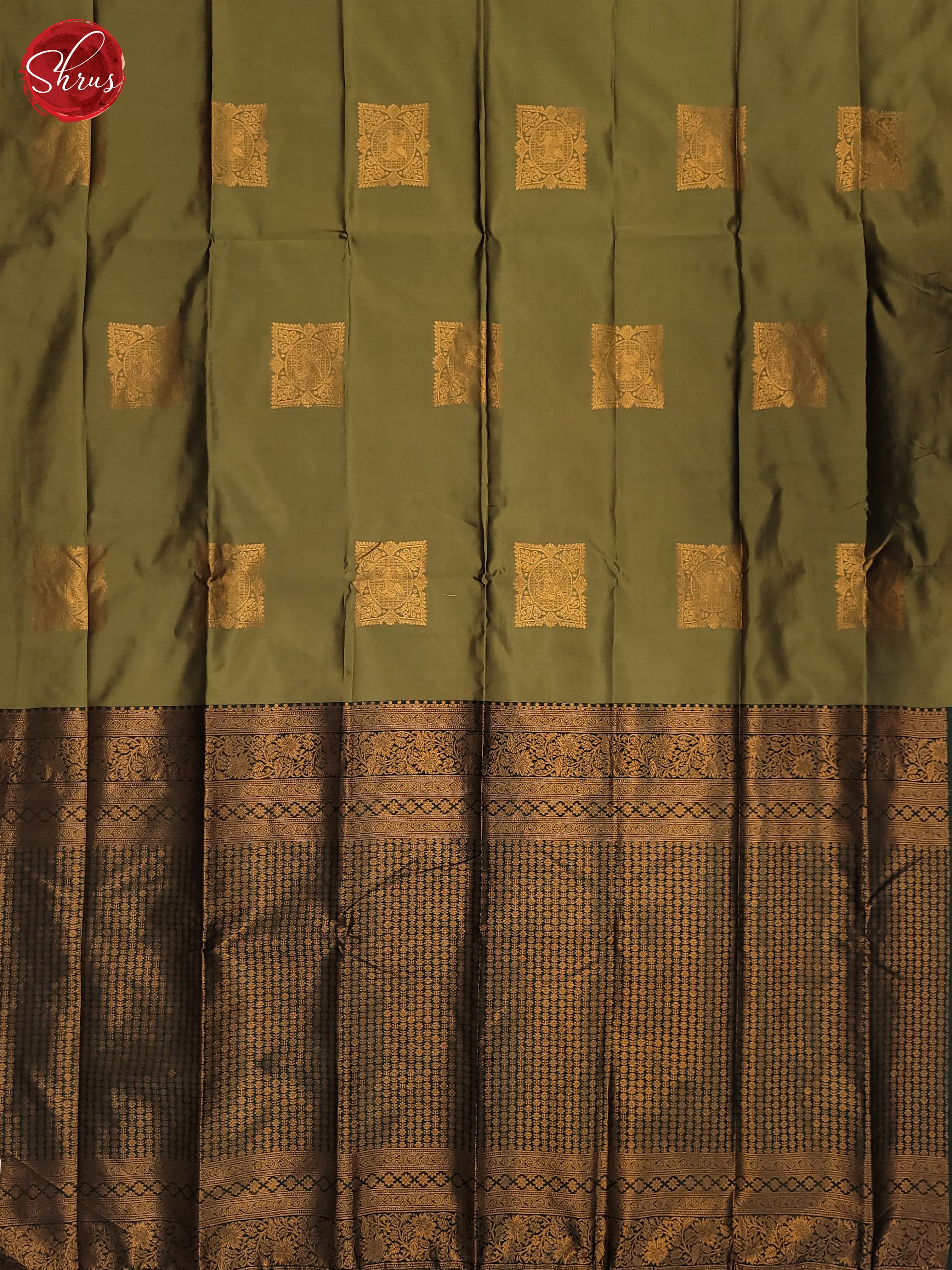 Elachi Green & Green- Semi Soft Silk Saree - Shop on ShrusEternity.com