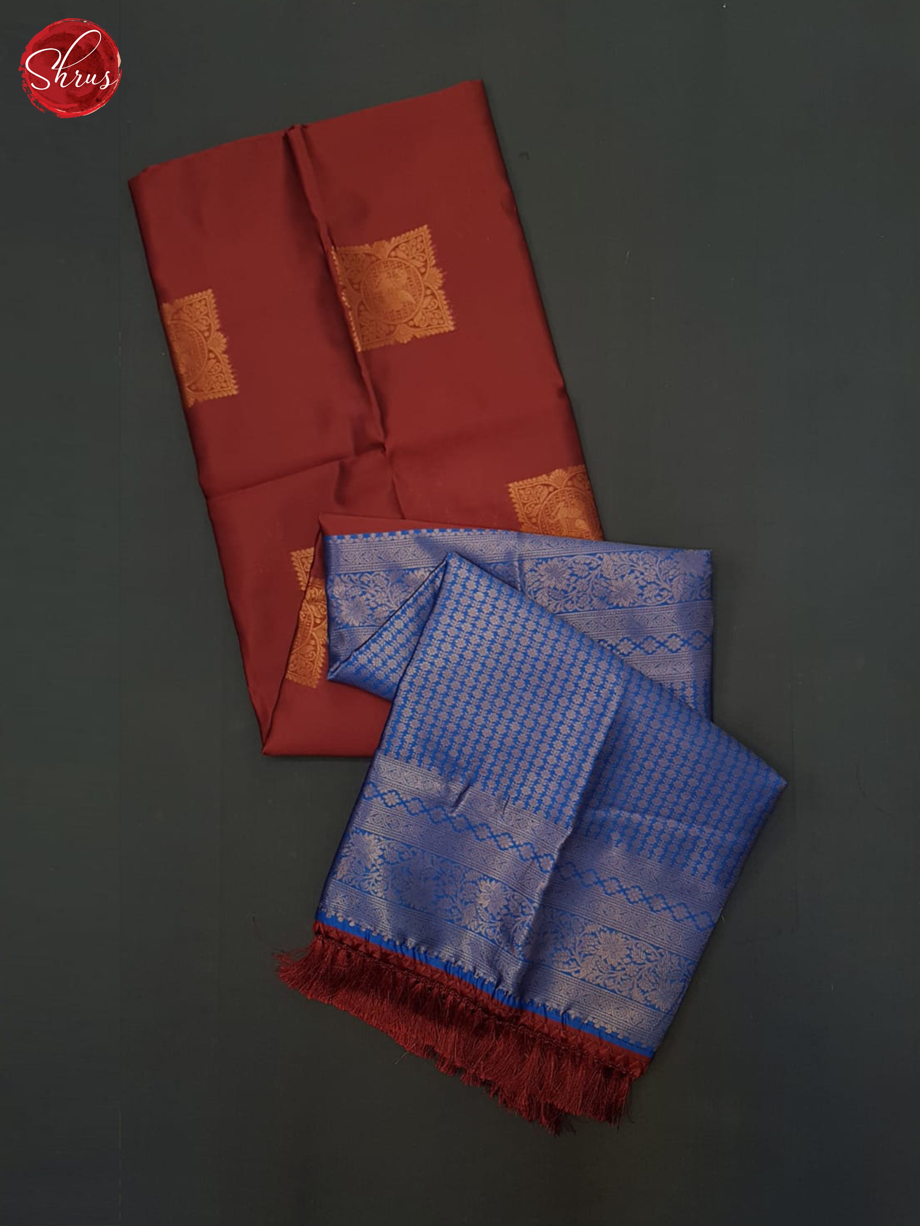 arraku marron and blue - Semi Soft Silk Saree - Shop on ShrusEternity.com