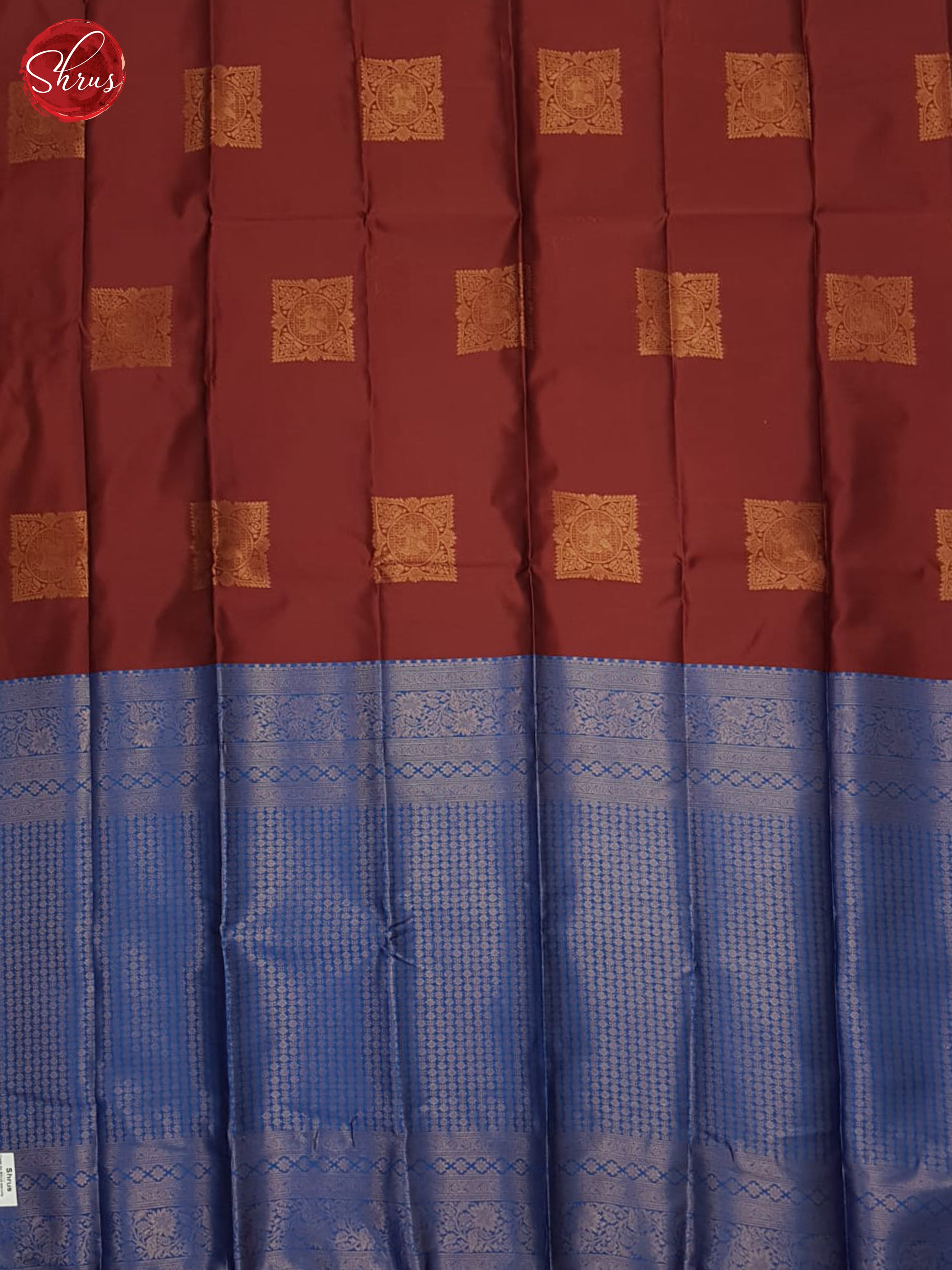 arraku marron and blue - Semi Soft Silk Saree - Shop on ShrusEternity.com