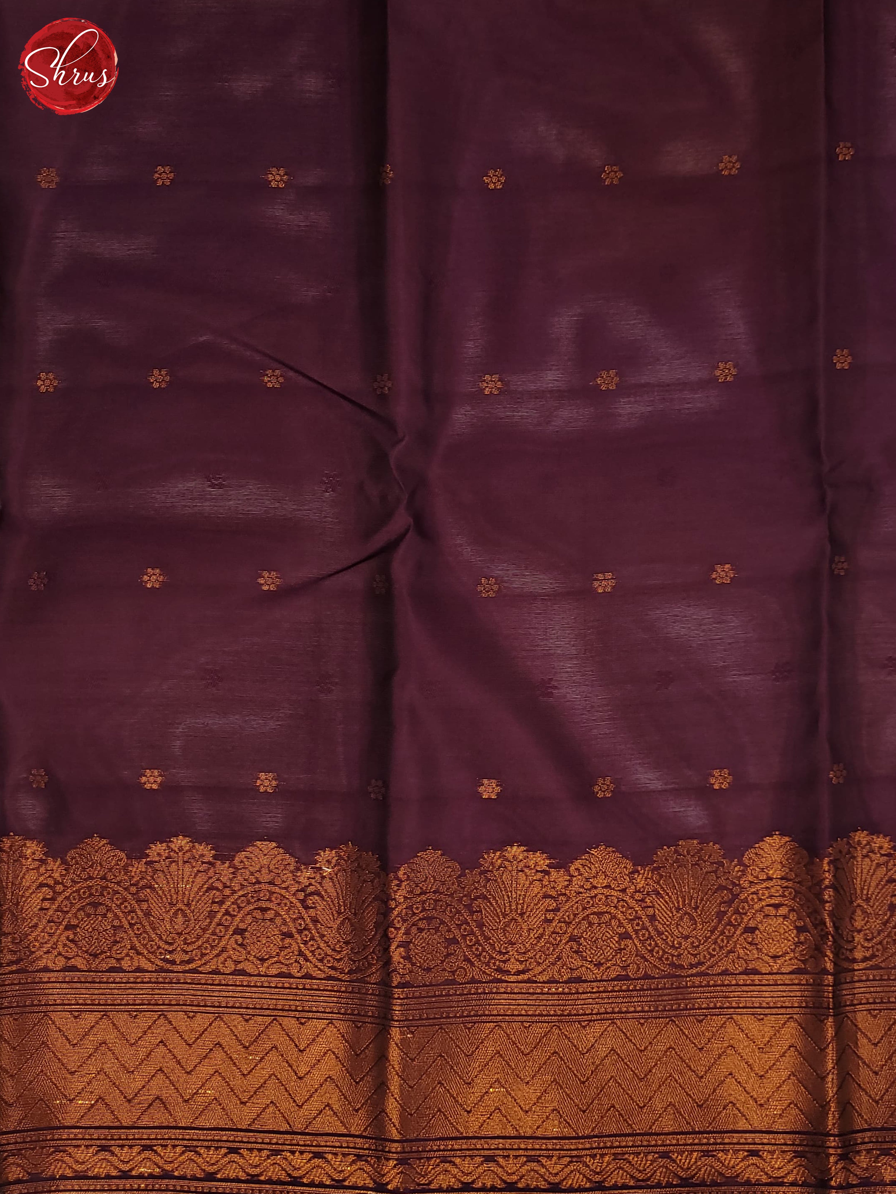 Blue & Wine - Semi Softsilk Saree - Shop on ShrusEternity.com