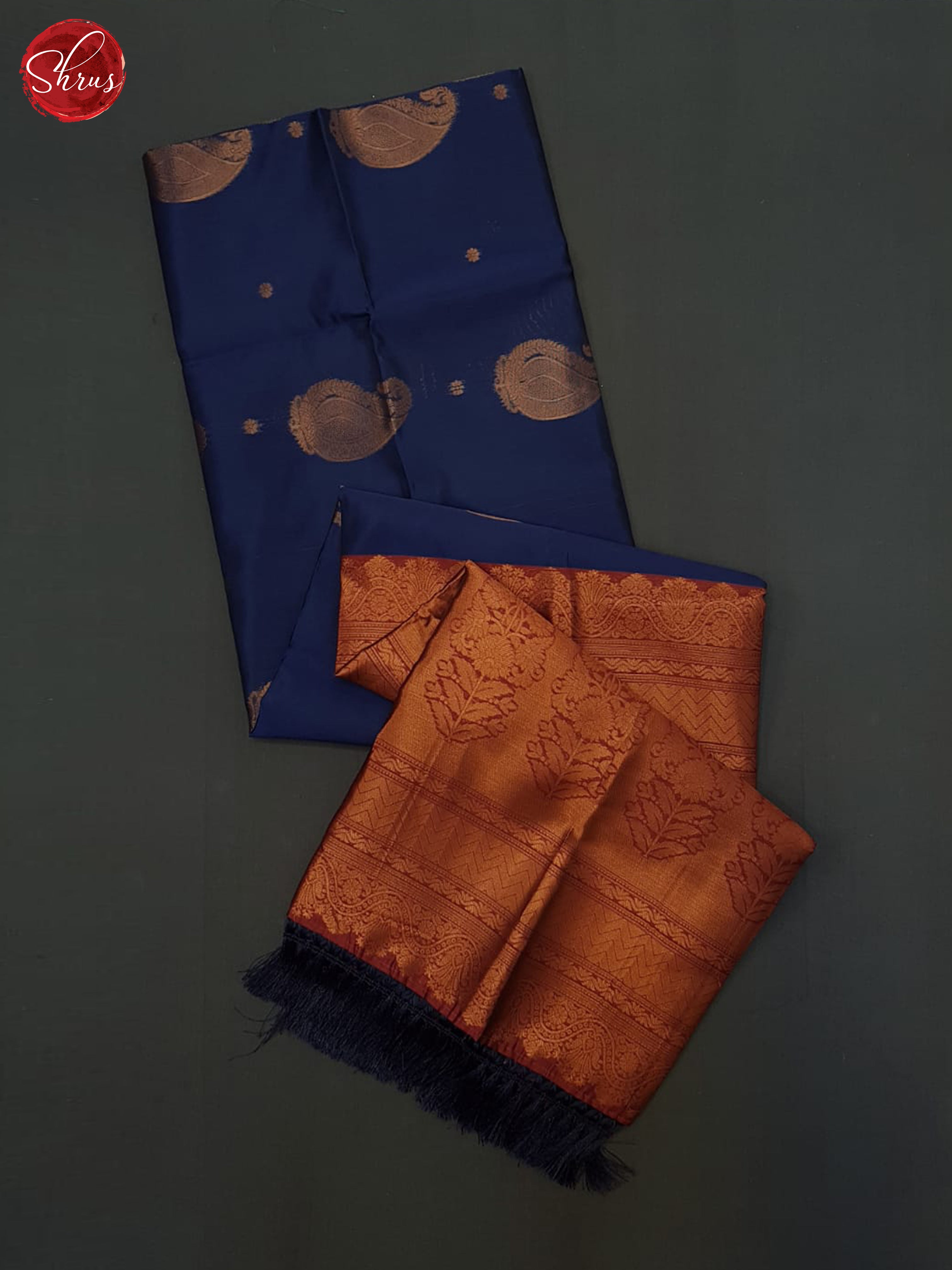 blue and arraku maroon- Semi Soft Silk Saree - Shop on ShrusEternity.com