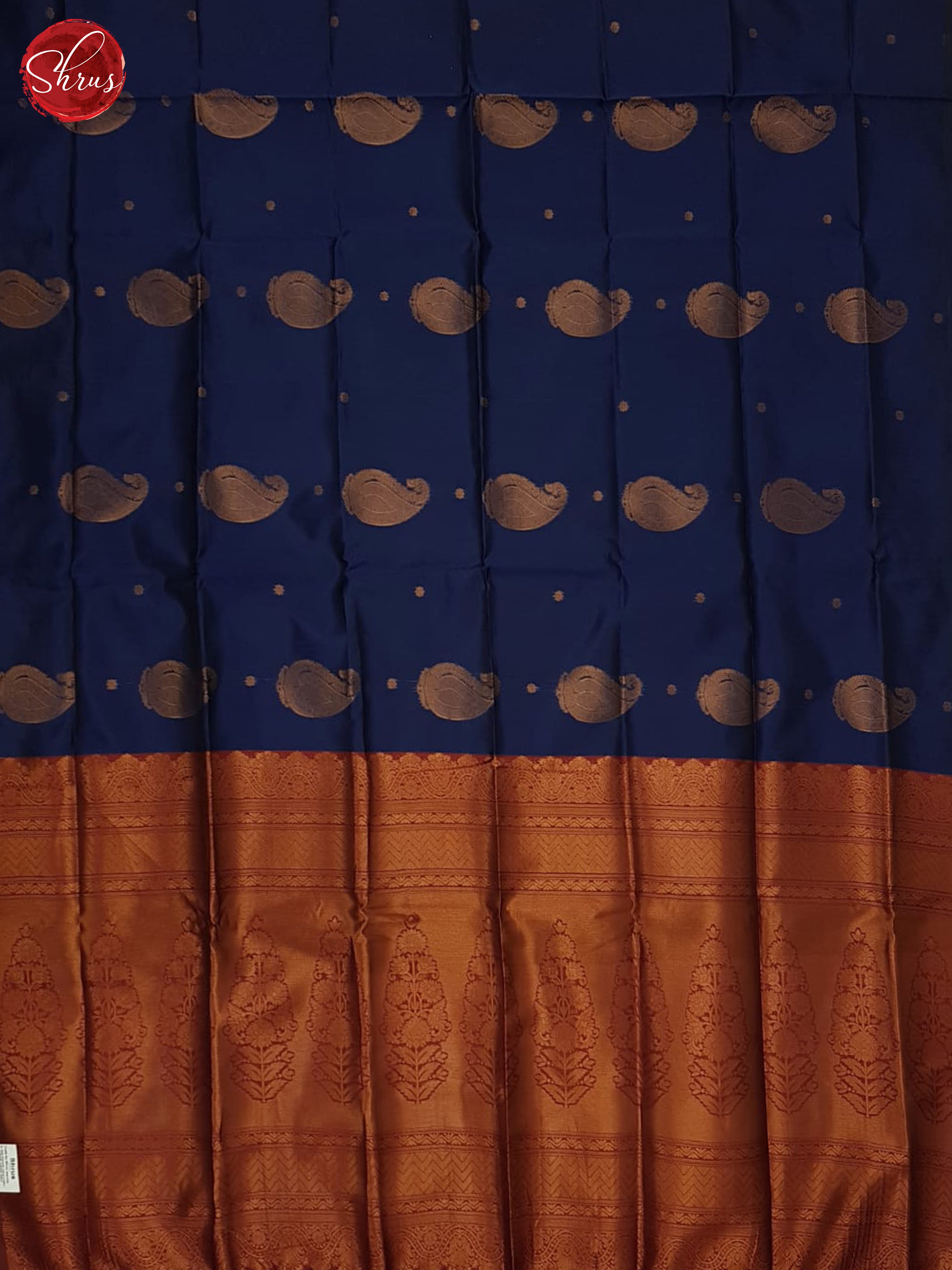 blue and arraku maroon- Semi Soft Silk Saree - Shop on ShrusEternity.com