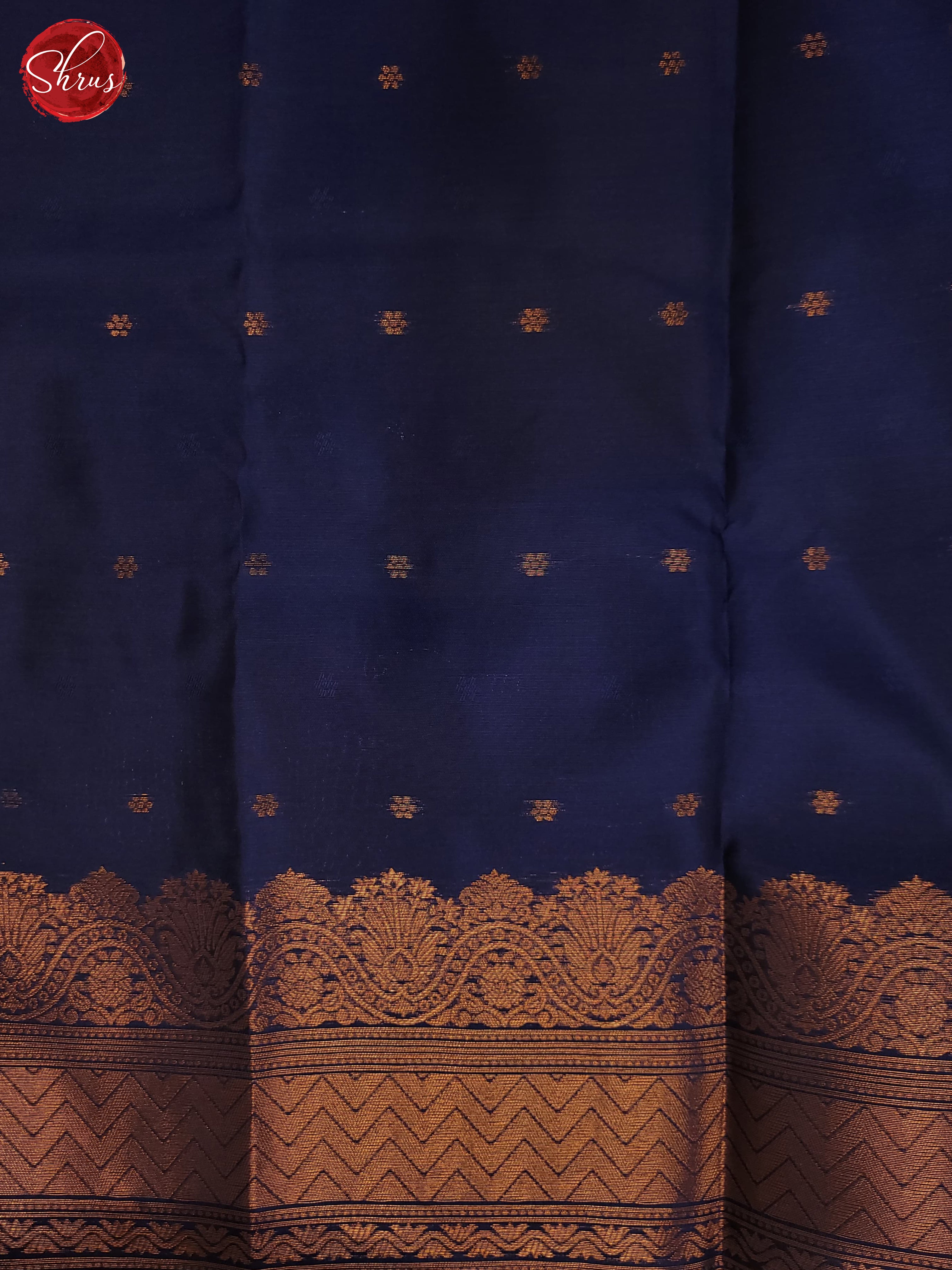 Grey & Blue - Semi Softsilk Saree - Shop on ShrusEternity.com