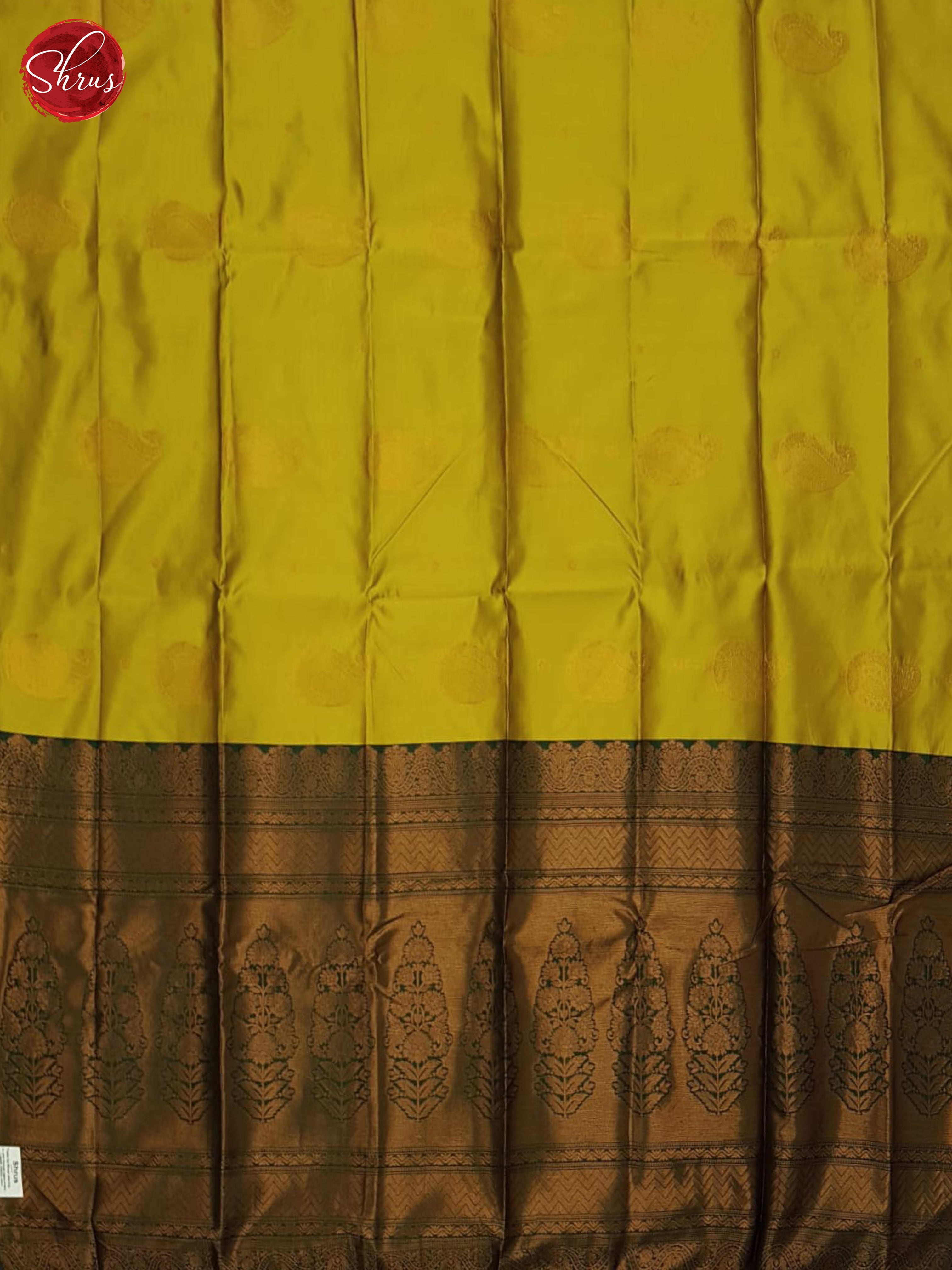 Mustard & Green - Semi Softsilk Saree - Shop on ShrusEternity.com