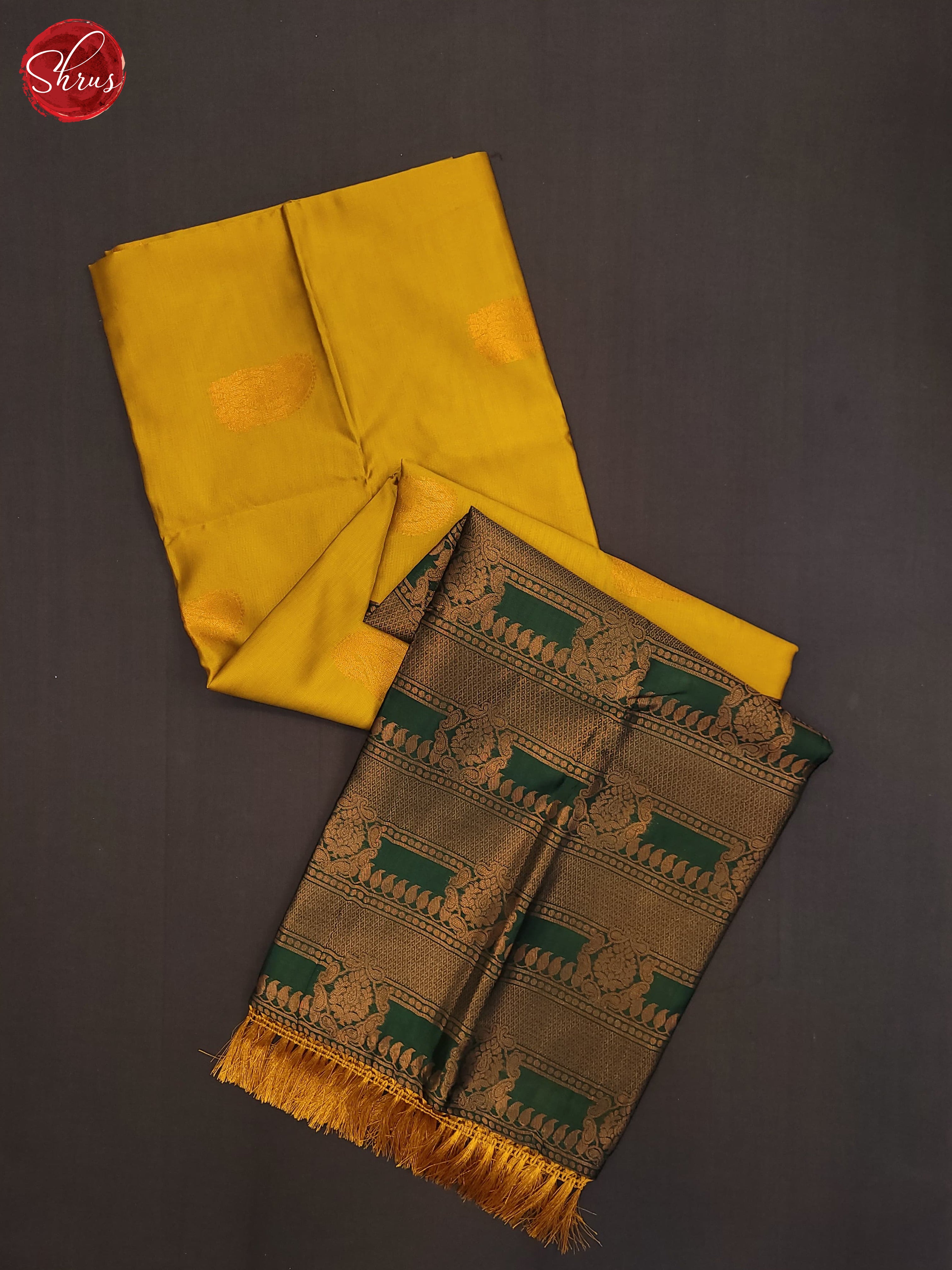 Madhulir Green & Green - Semi Soft Silk Saree - Shop on ShrusEternity.com