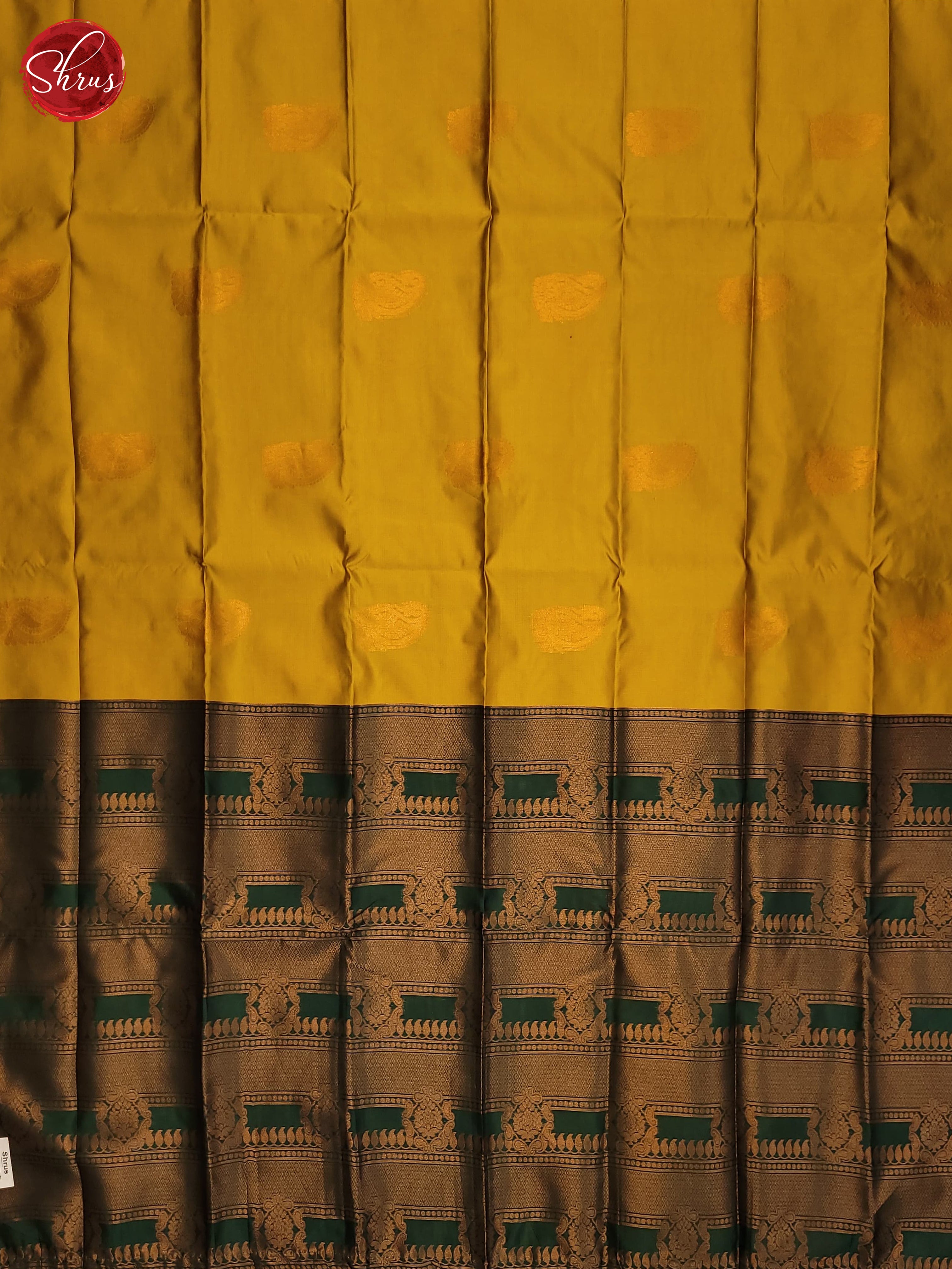 Madhulir Green & Green - Semi Soft Silk Saree - Shop on ShrusEternity.com