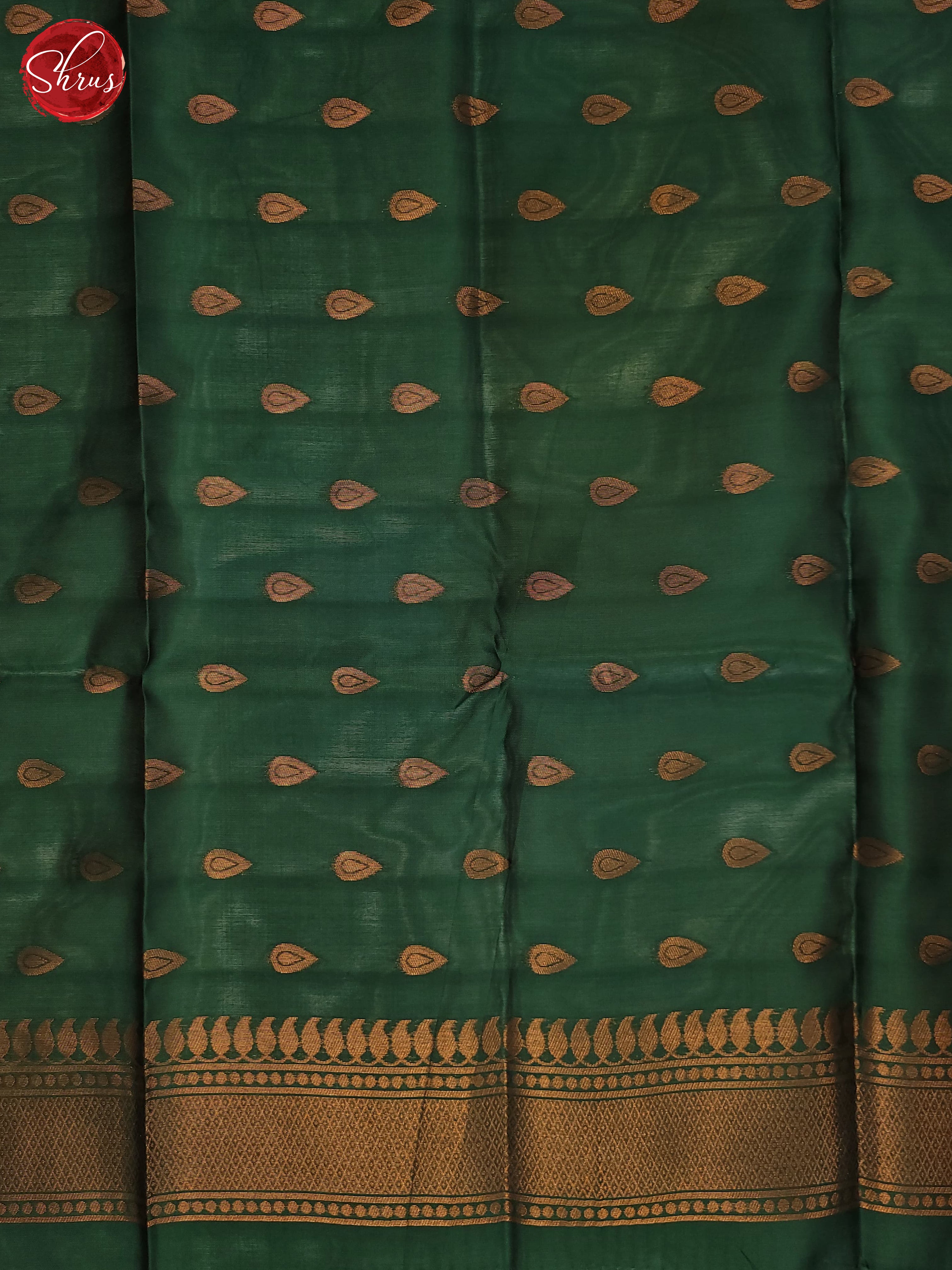 Madhulir Green & Green - Semi Soft Silk Saree - Shop on ShrusEternity.com