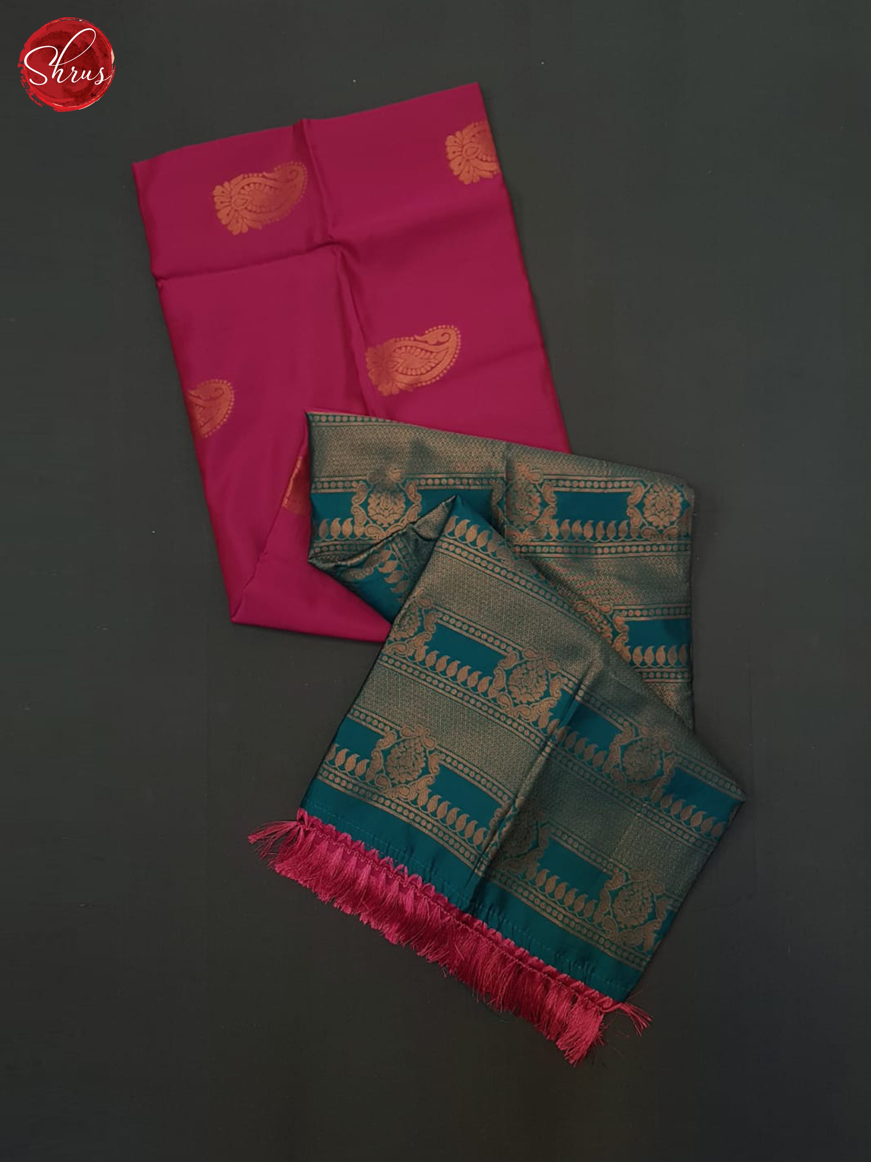 pink and green- Semi Soft silk Saree - Shop on ShrusEternity.com