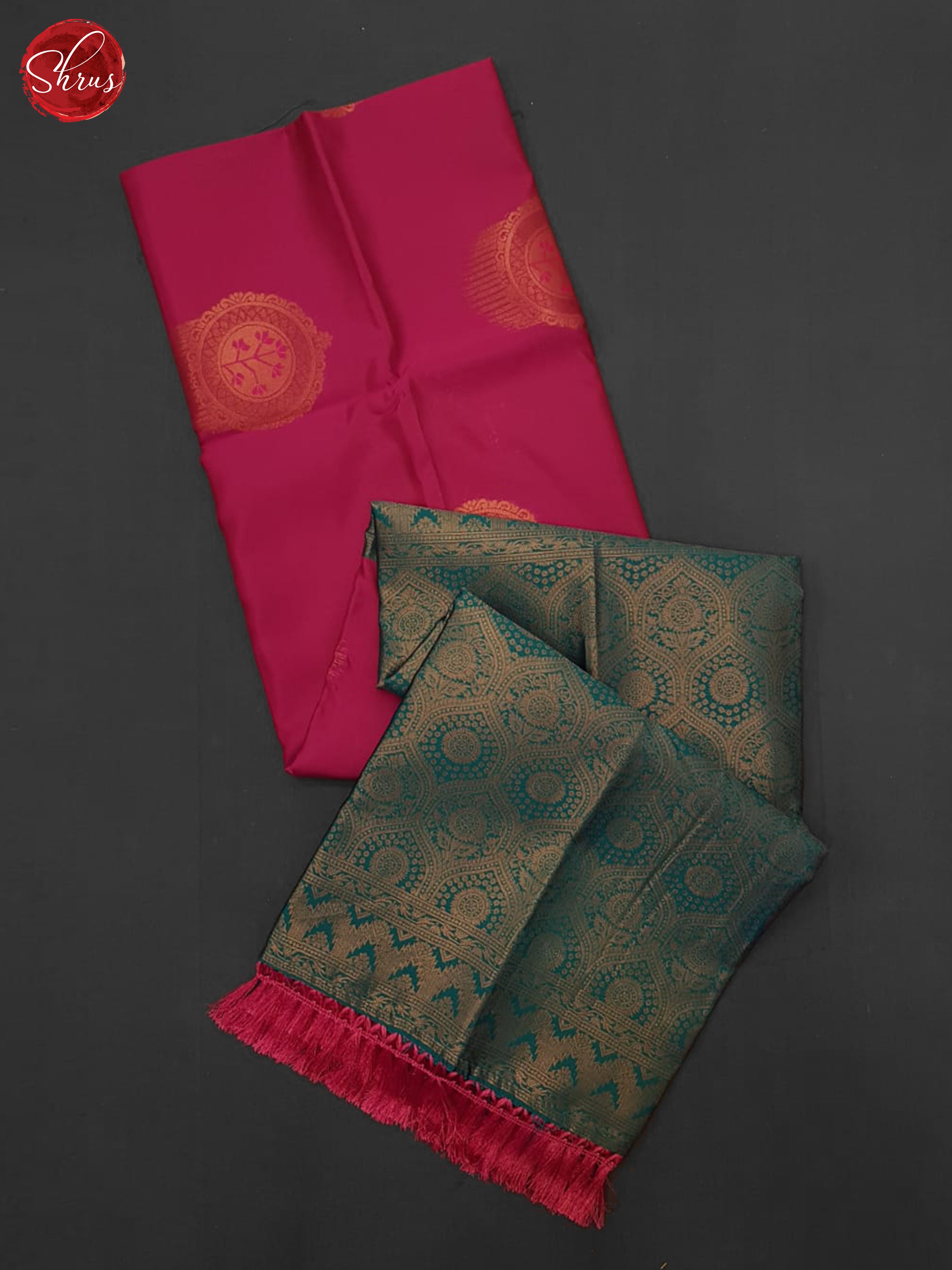 pink and blue- Semi Soft Silk Saree - Shop on ShrusEternity.com