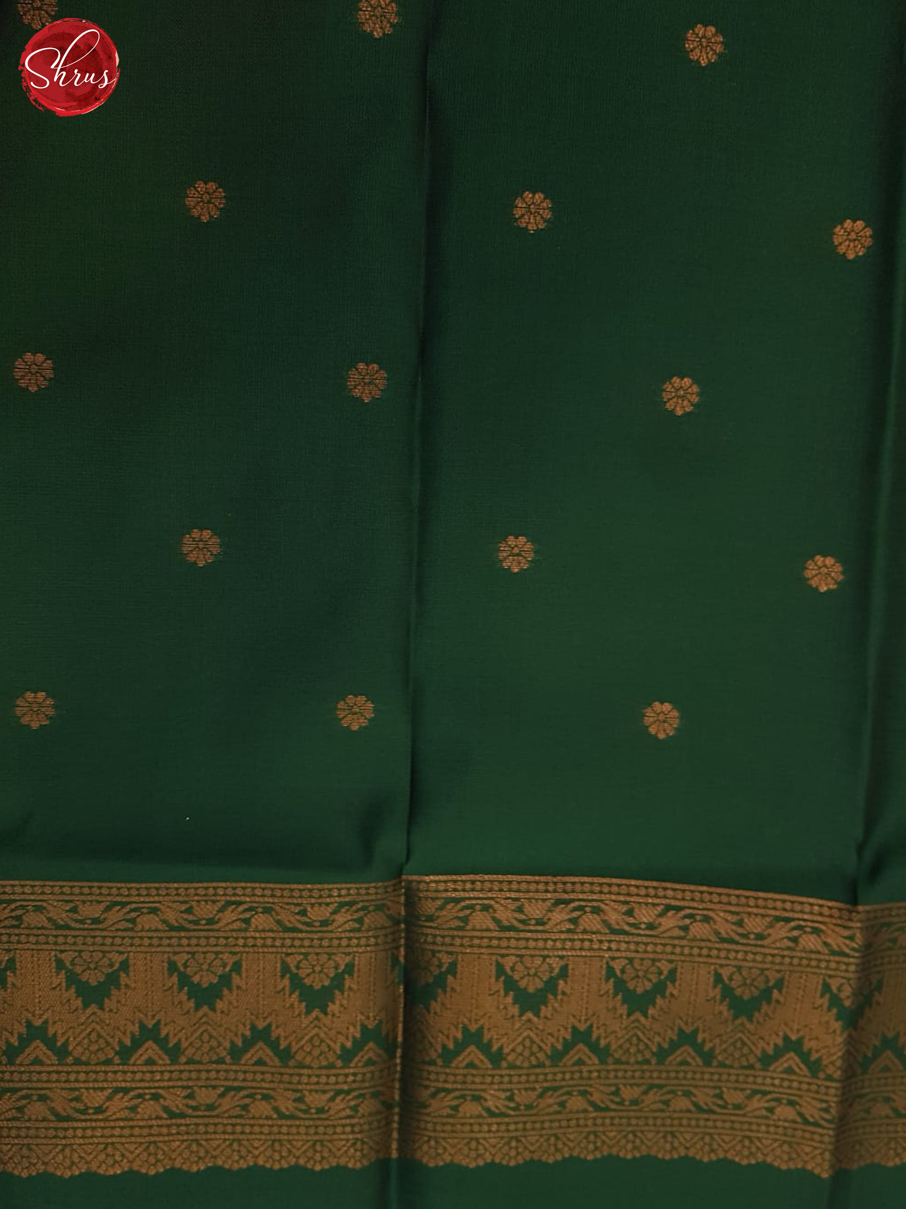 Wine & Green - Semi Softsilk Saree - Shop on ShrusEternity.com