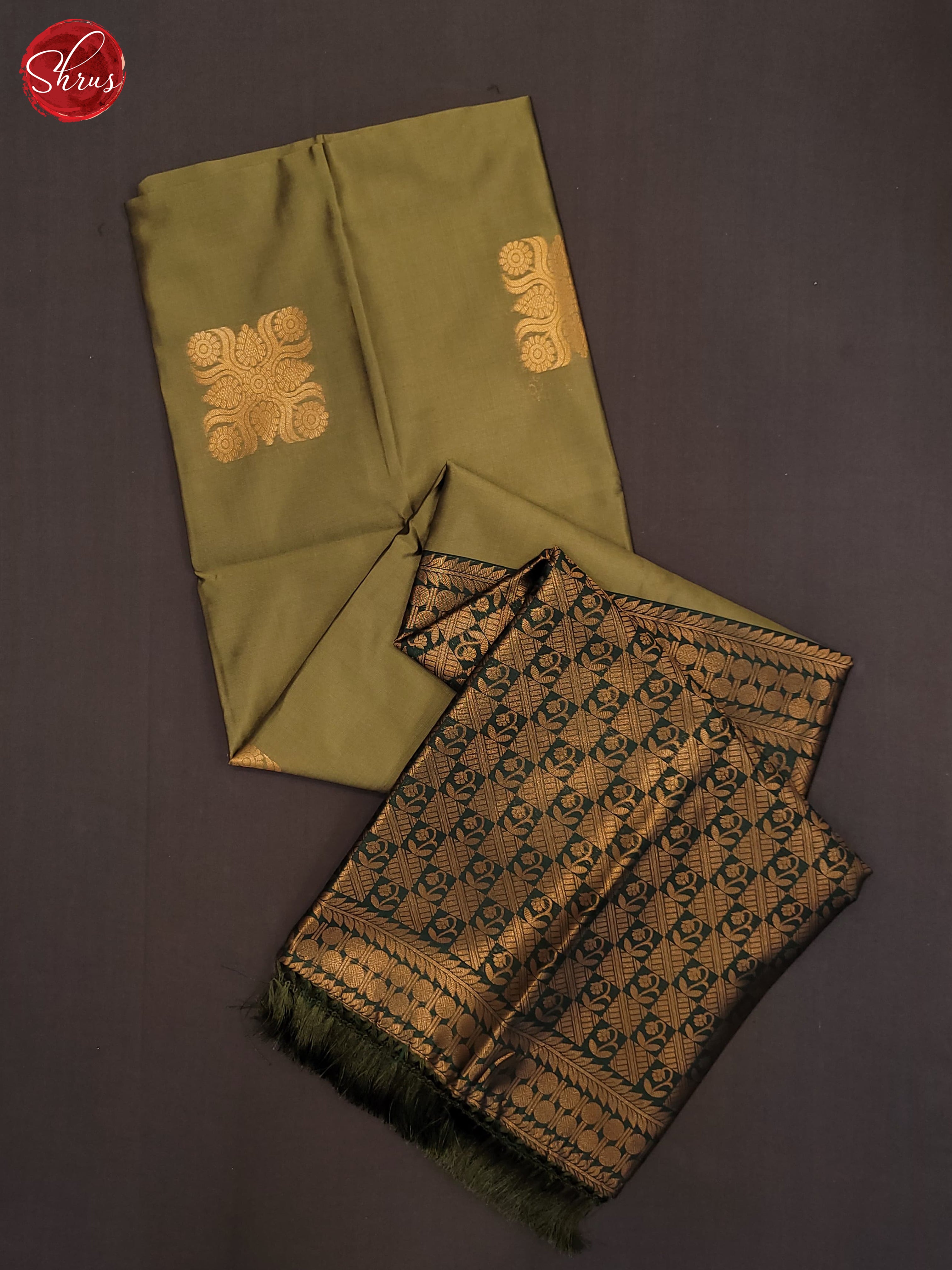 Elachi Green & Green- Semi Soft Silk Saree - Shop on ShrusEternity.com