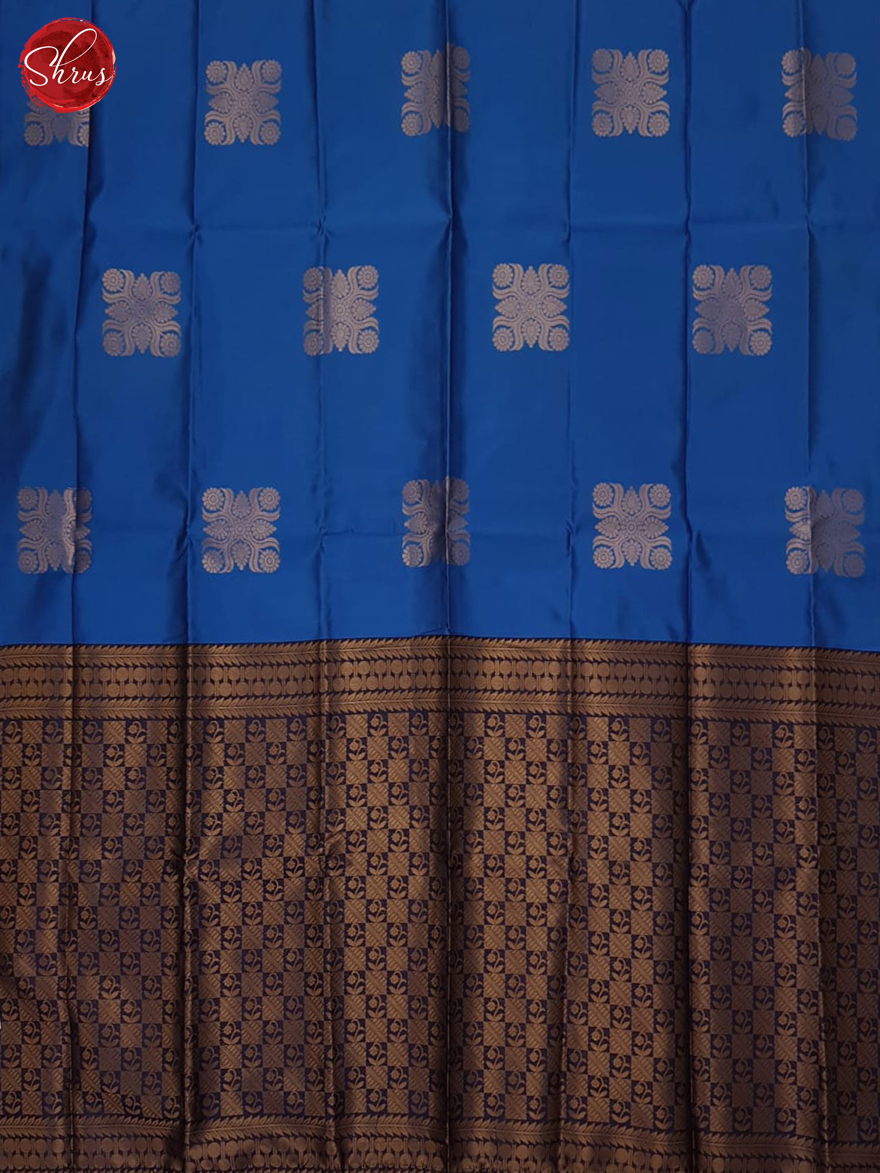 Blue & Navy Blue - Semi Soft silk Saree - Shop on ShrusEternity.com