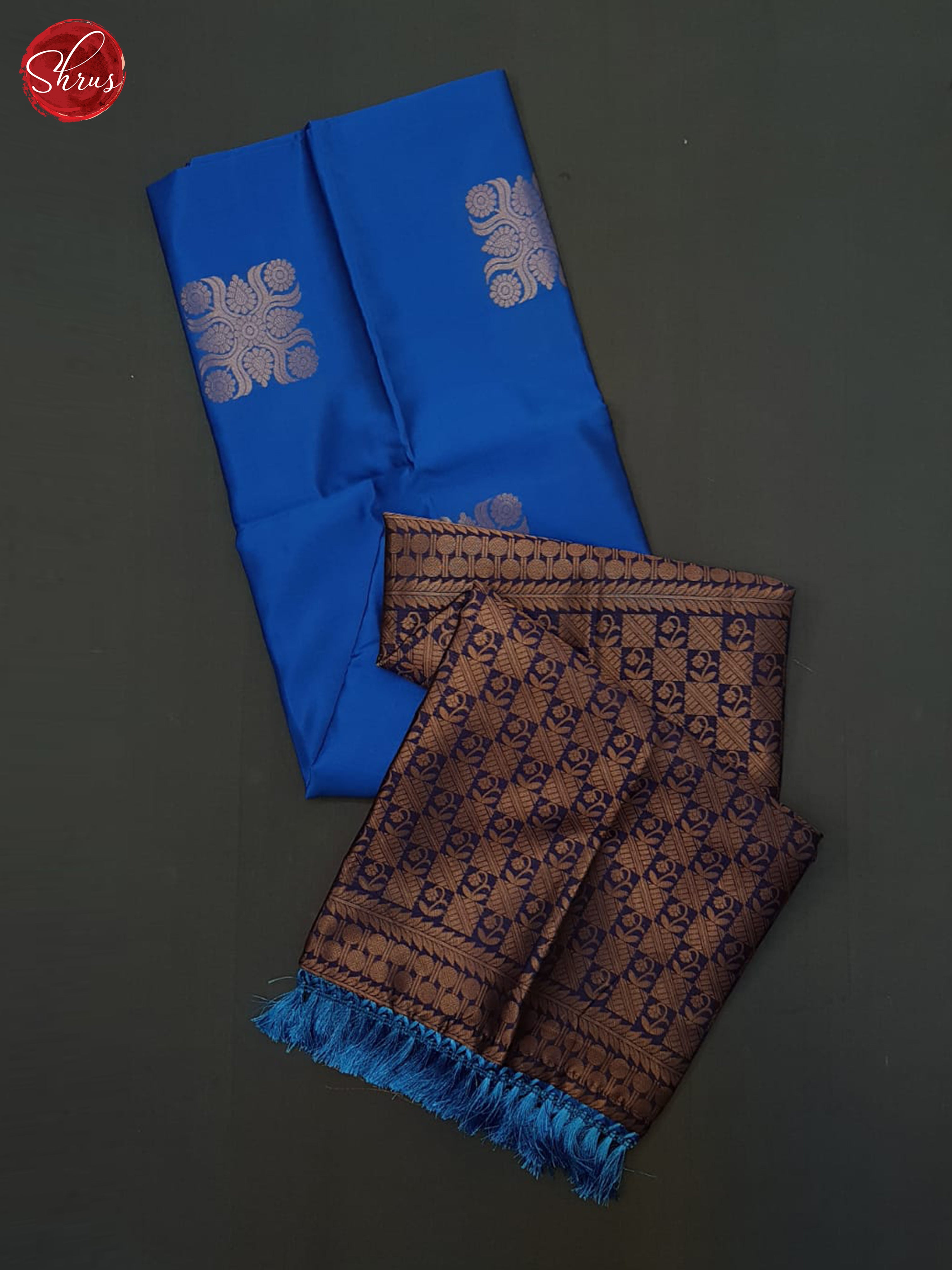 Blue & Navy Blue - Semi Soft silk Saree - Shop on ShrusEternity.com