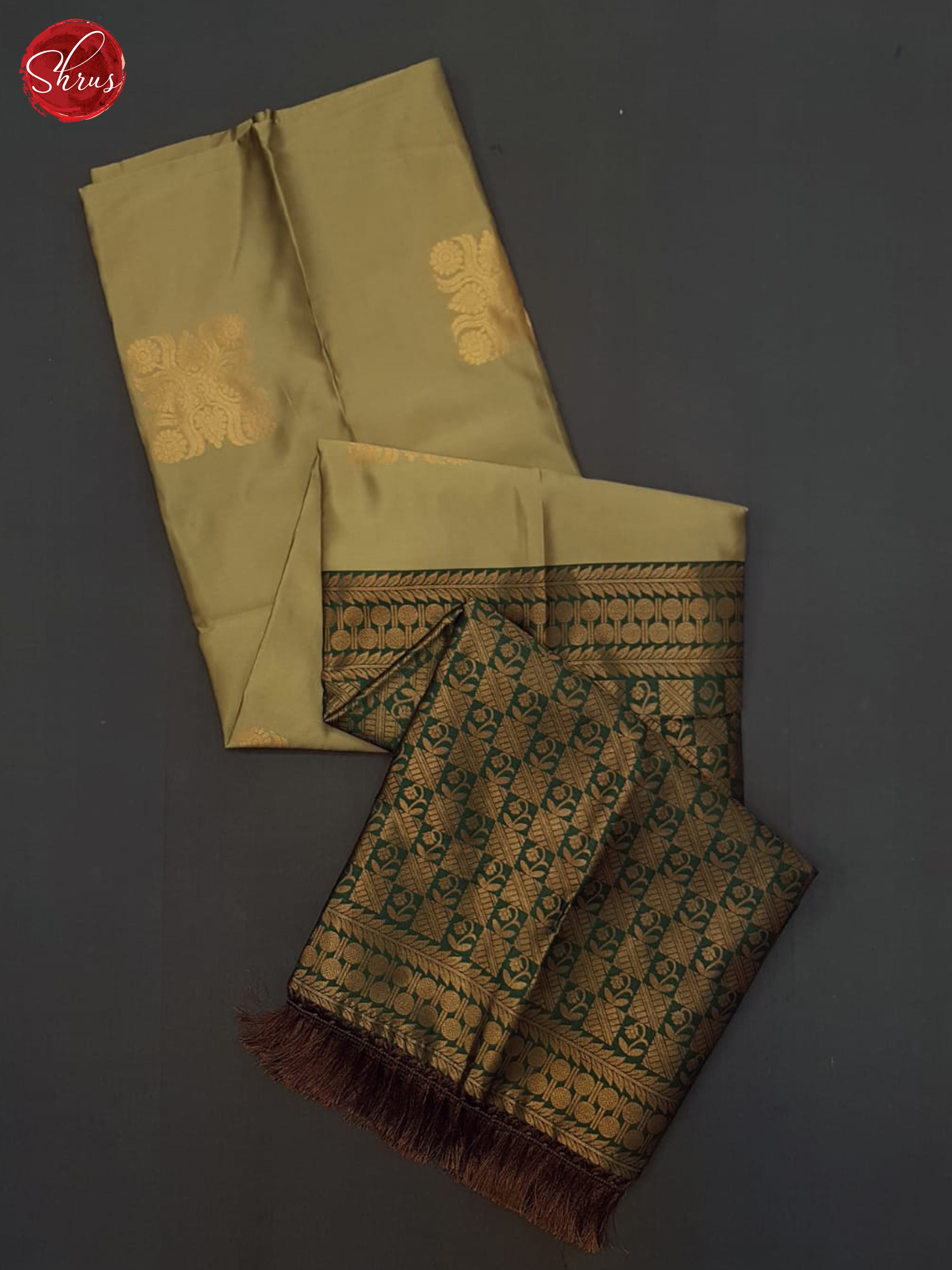 Grey & Green- Semi Softsilk Saree - Shop on ShrusEternity.com