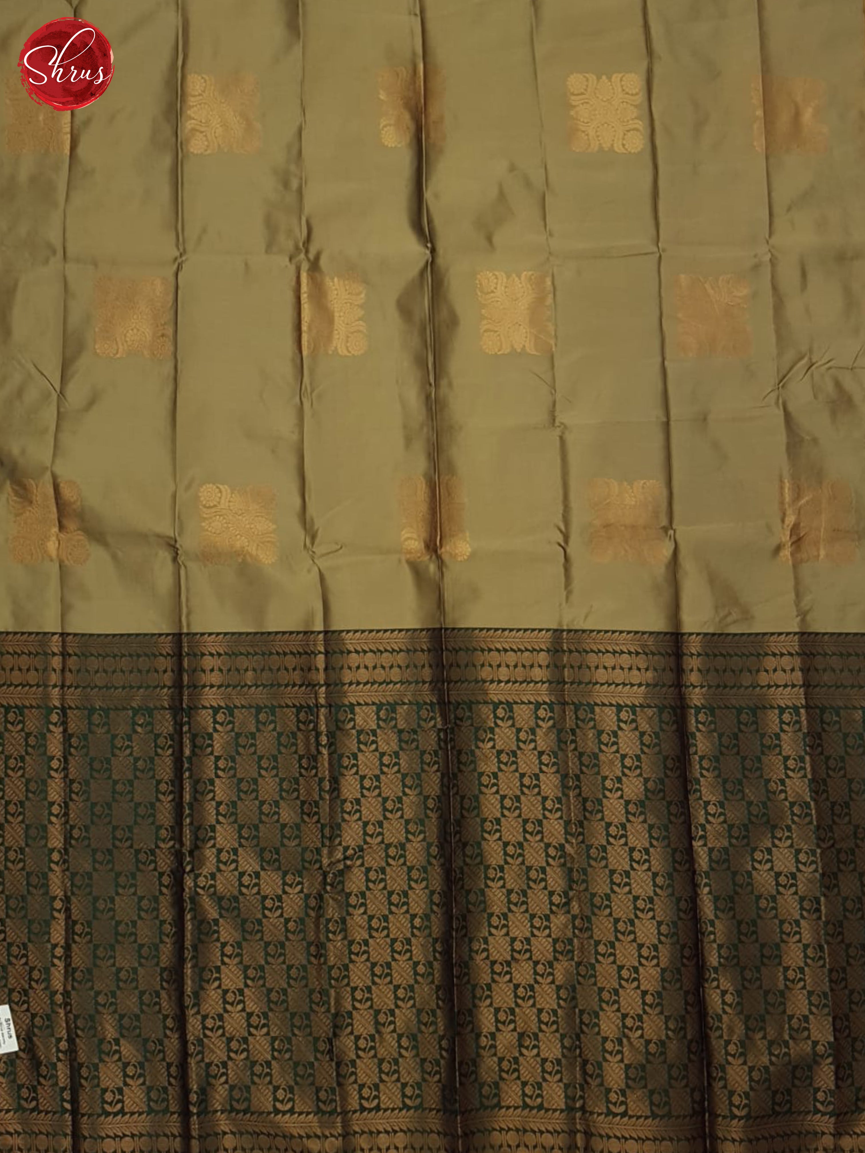 Grey & Green- Semi Softsilk Saree - Shop on ShrusEternity.com