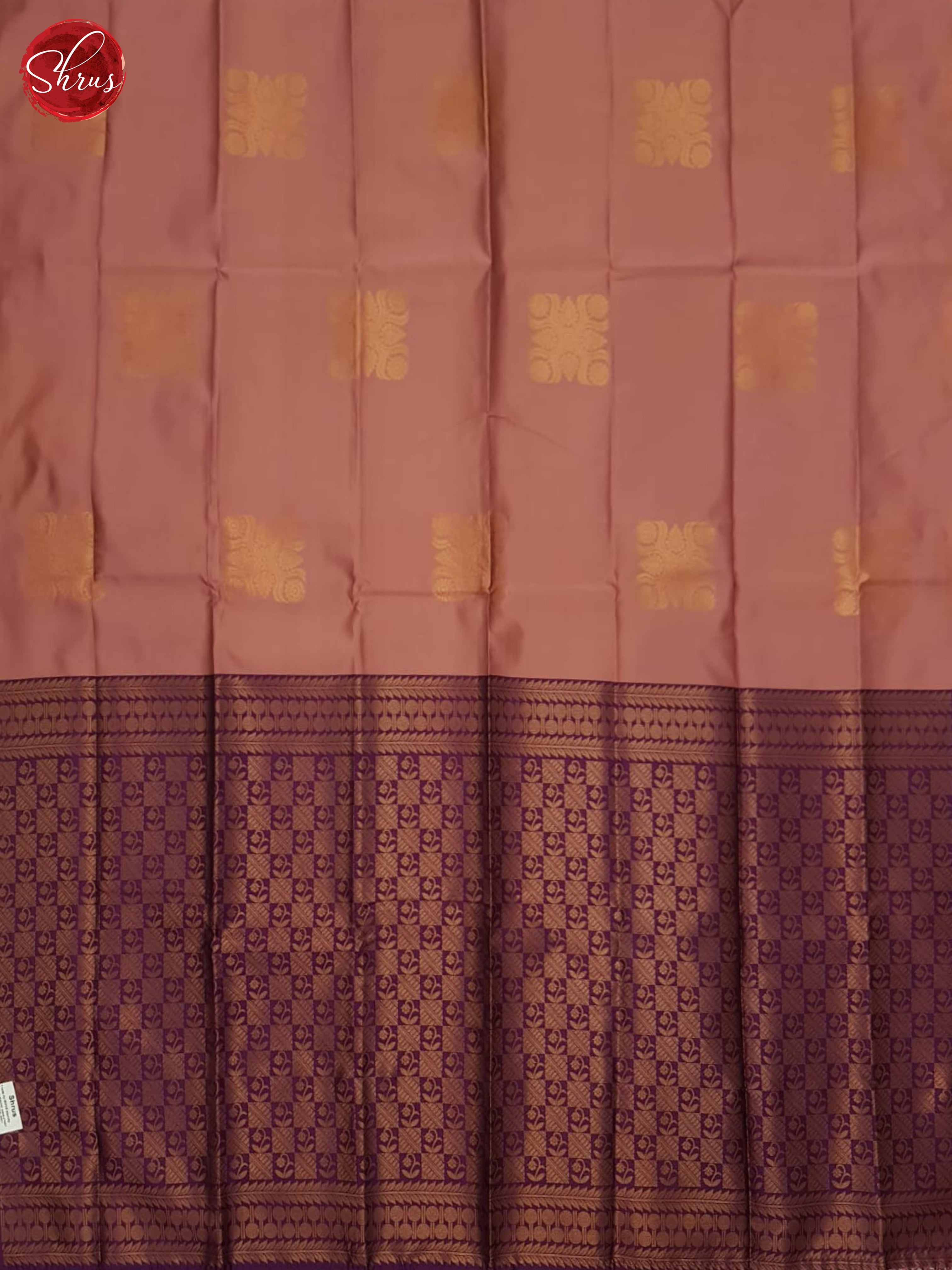 Dusty Pink & Purple - Semi Softsilk Saree - Shop on ShrusEternity.com