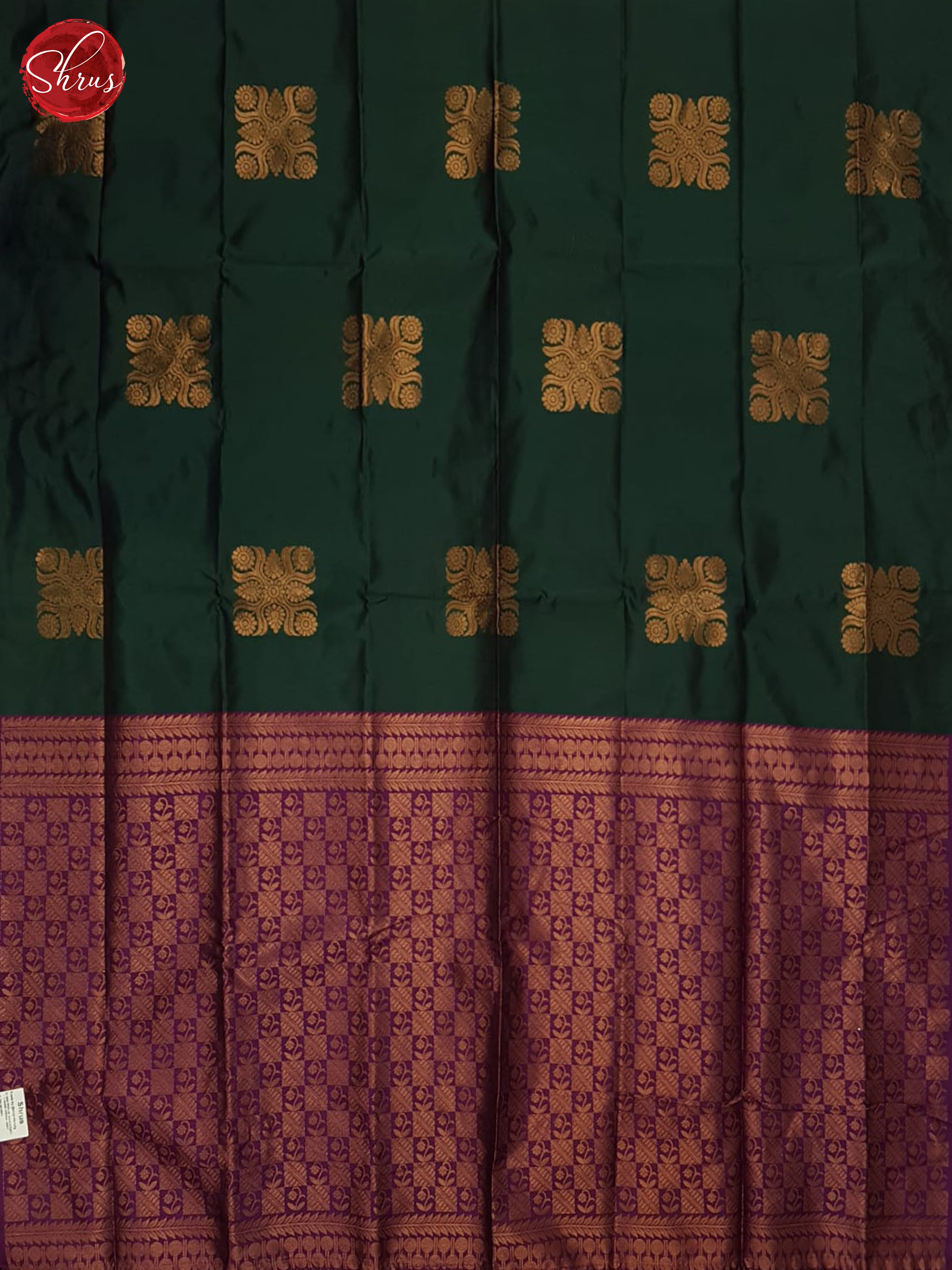 Green & Purple - Semi Softsilk Saree - Shop on ShrusEternity.com