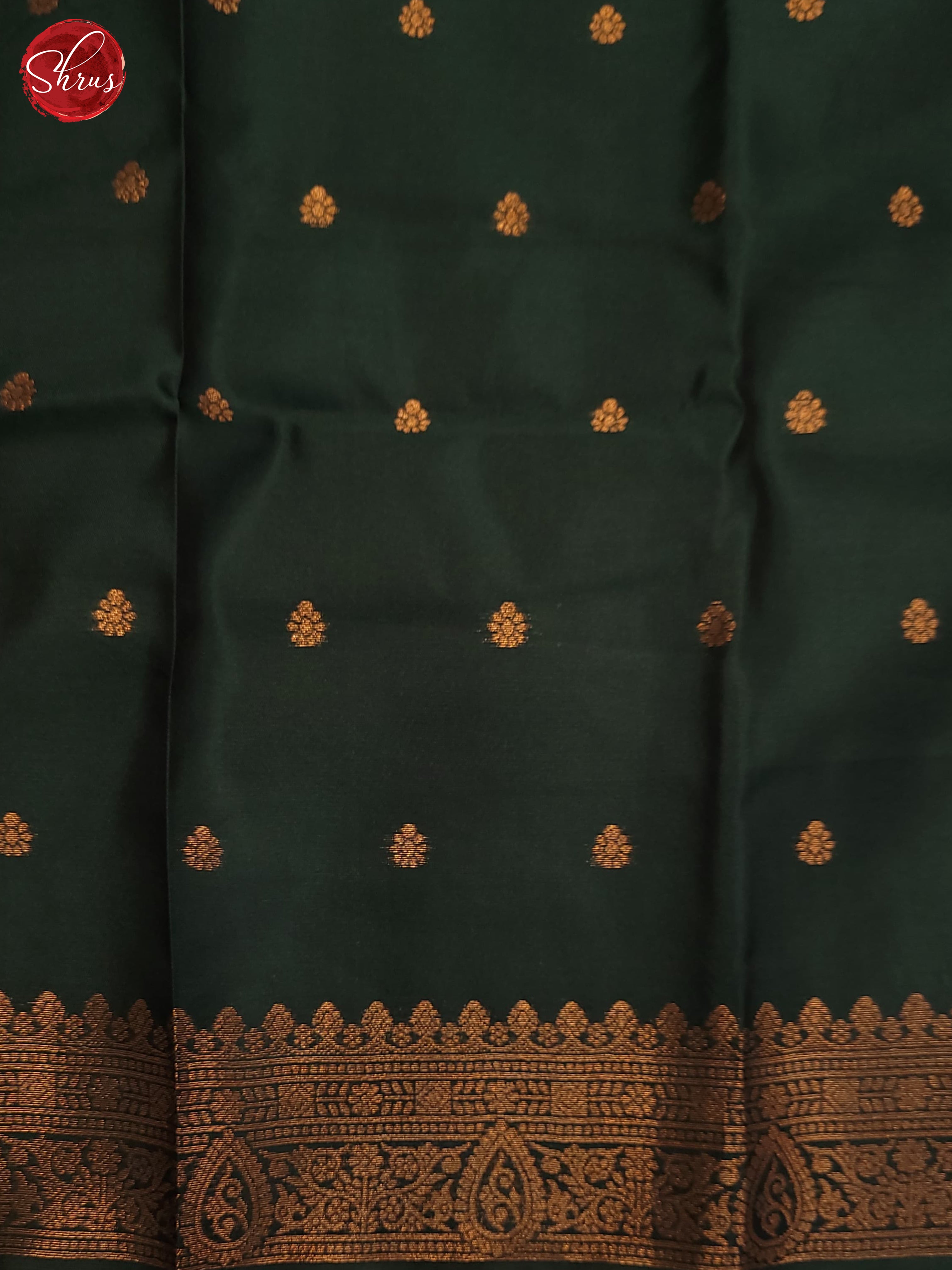 Army Green & Green- Semi Softsilk Saree - Shop on ShrusEternity.com