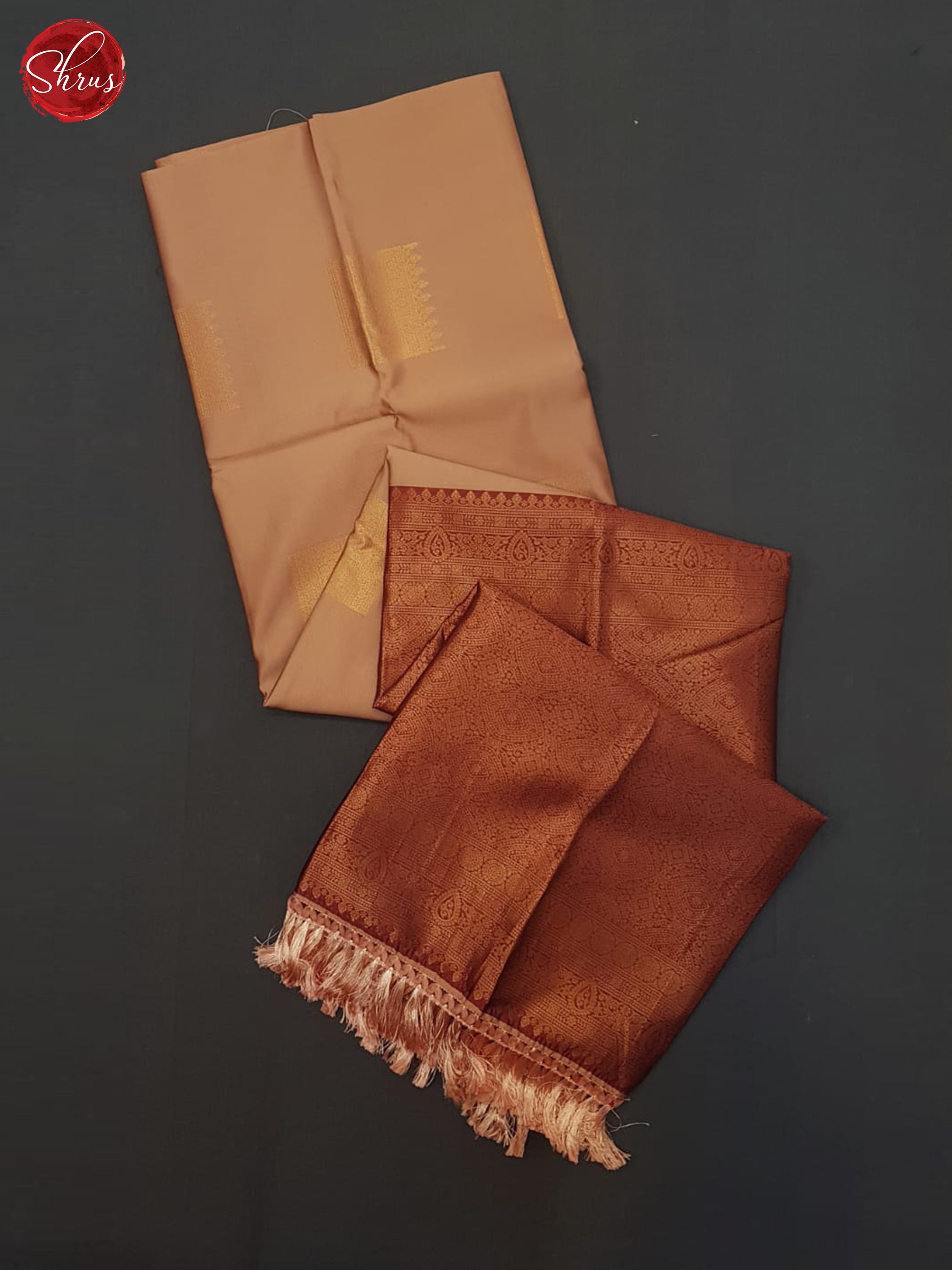 light Brown & Brown(SIngle Tone) - Semi Soft silk Saree - Shop on ShrusEternity.com