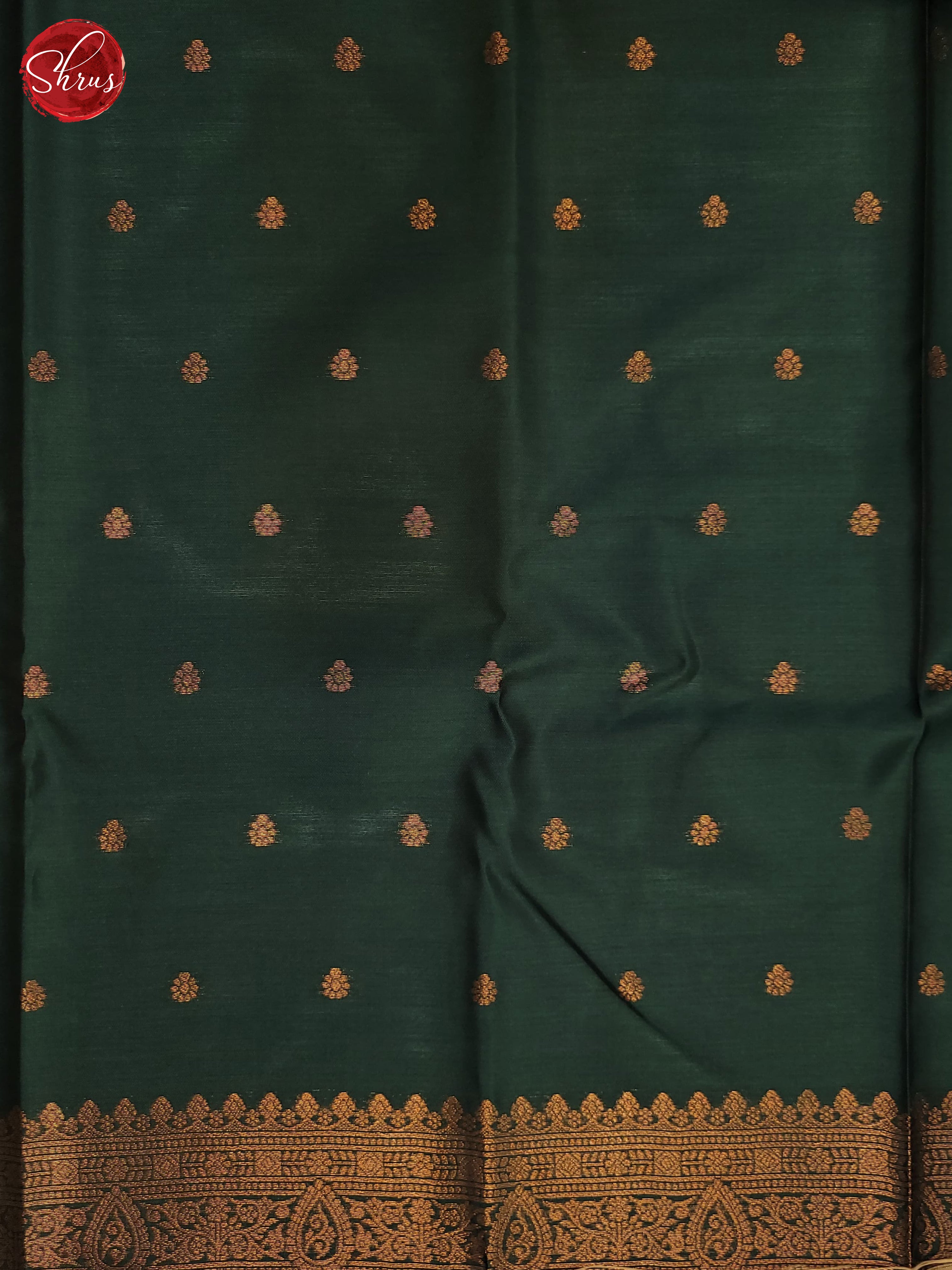 Grey & Green - Semi Soft Silk Saree - Shop on ShrusEternity.com