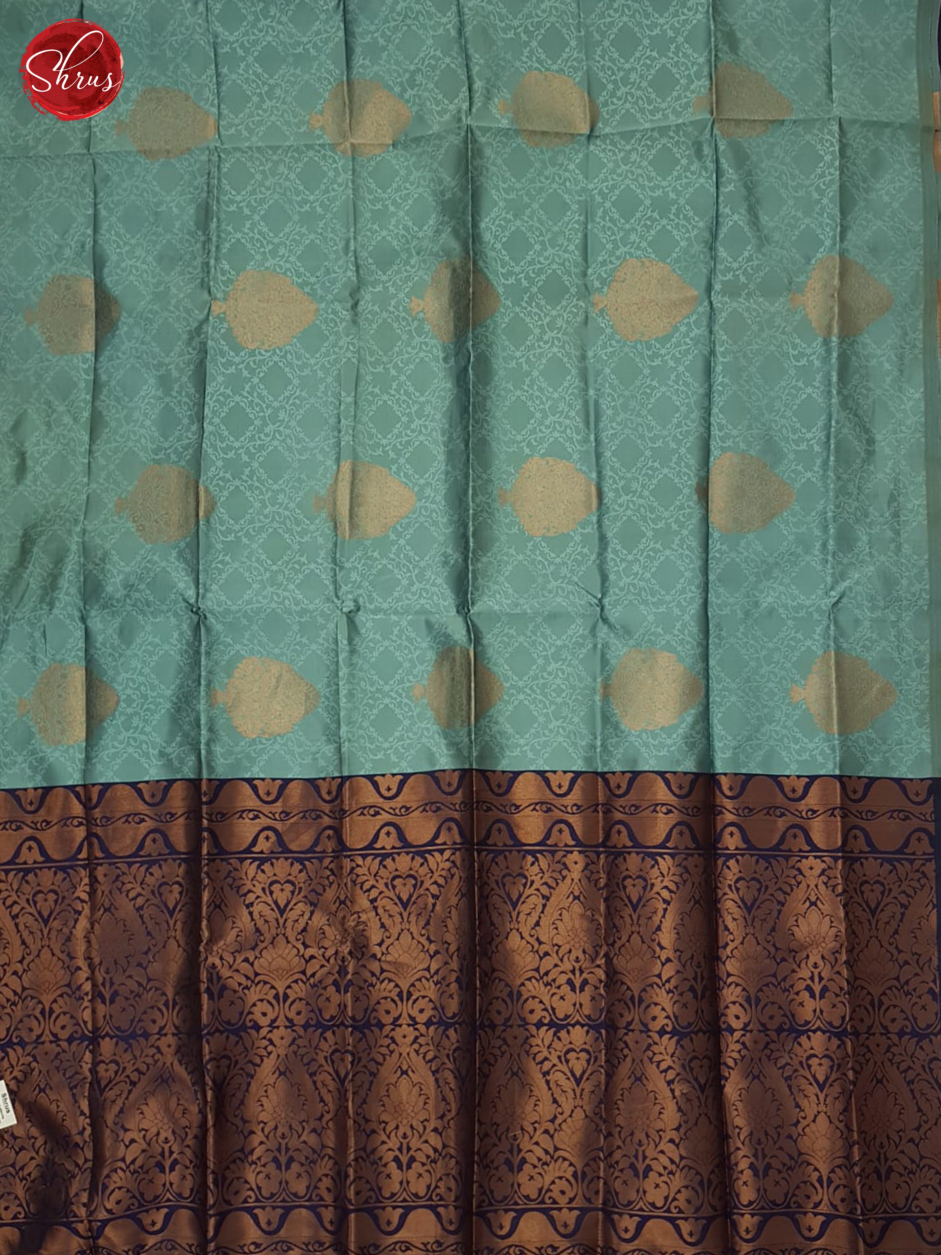 Pastel blue  & Blue- Semi Soft Silk Saree - Shop on ShrusEternity.com