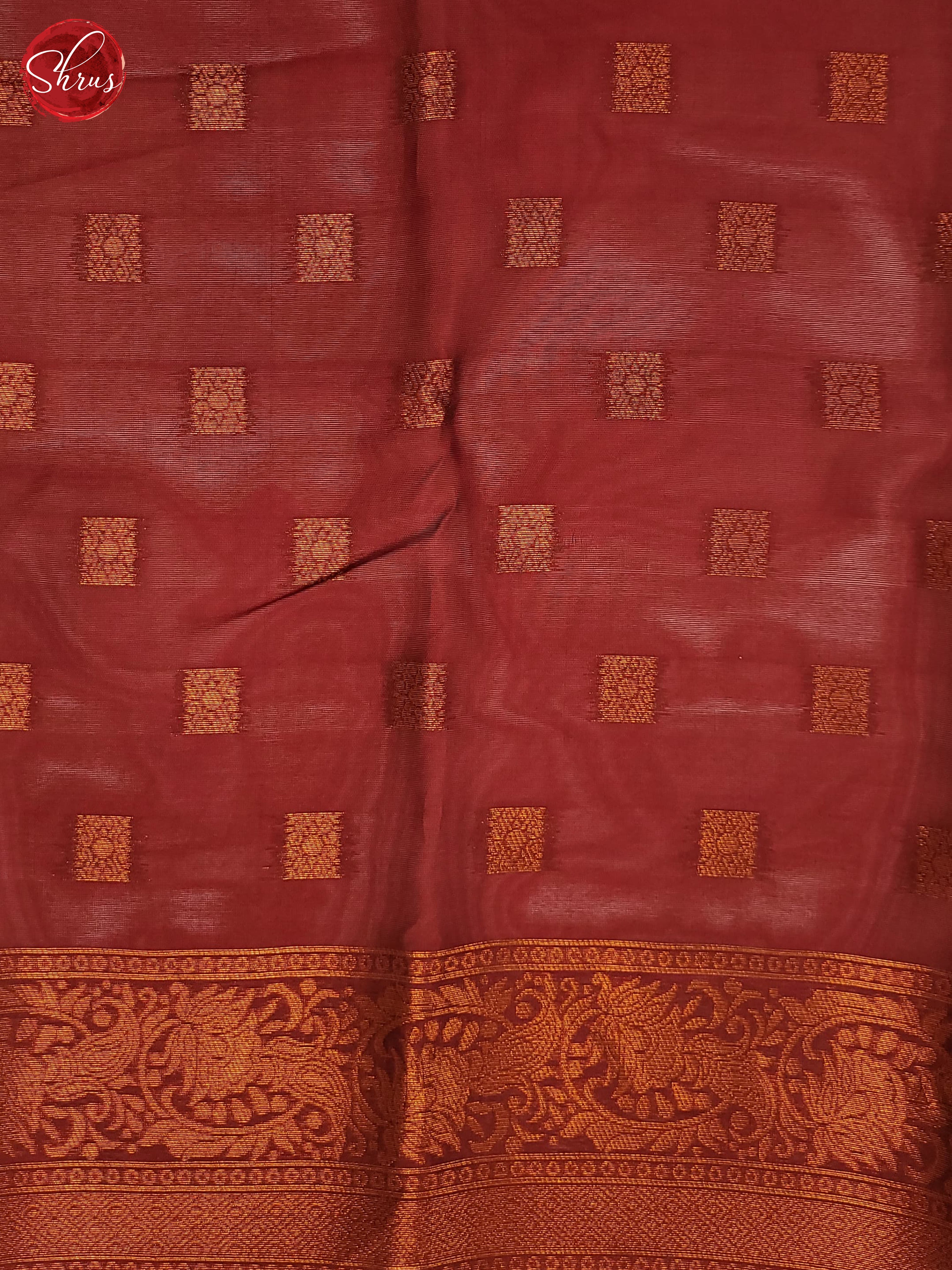 Beige and maroon - Semi Soft Silk Saree - Shop on ShrusEternity.com