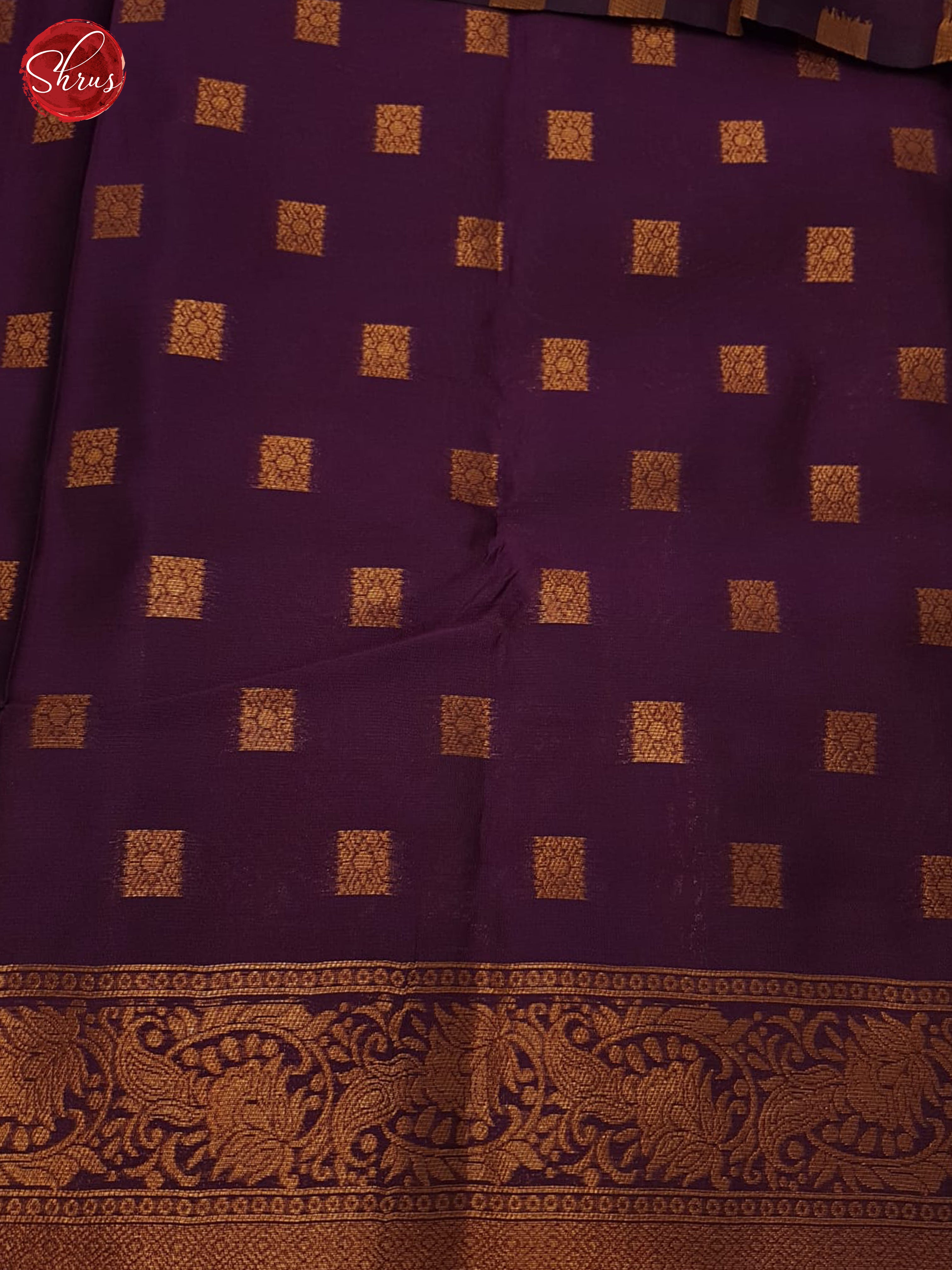 grey and deep wine - Semi Soft Silk Saree - Shop on ShrusEternity.com