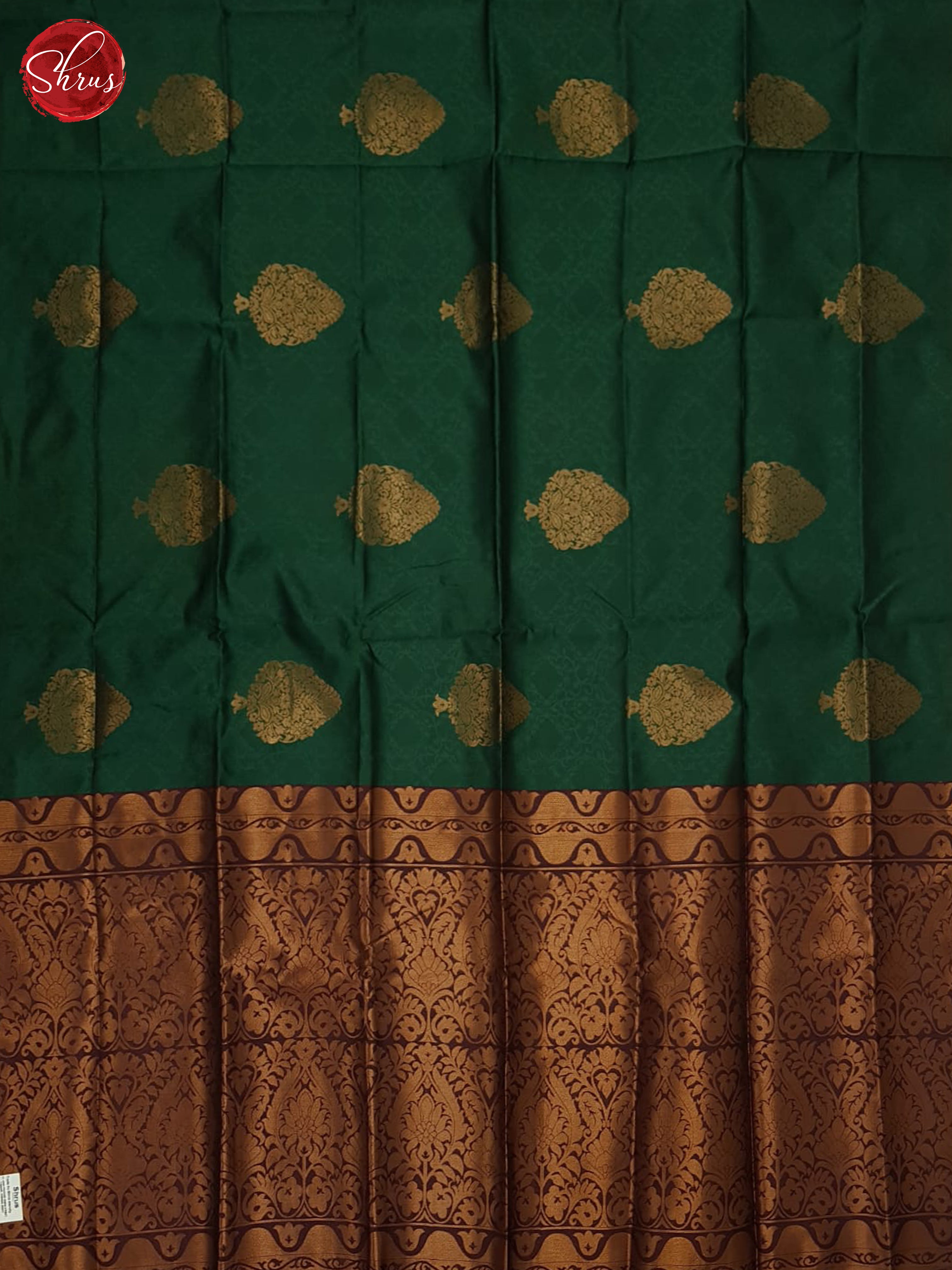 green and brown- Semi Soft Silk Saree - Shop on ShrusEternity.com