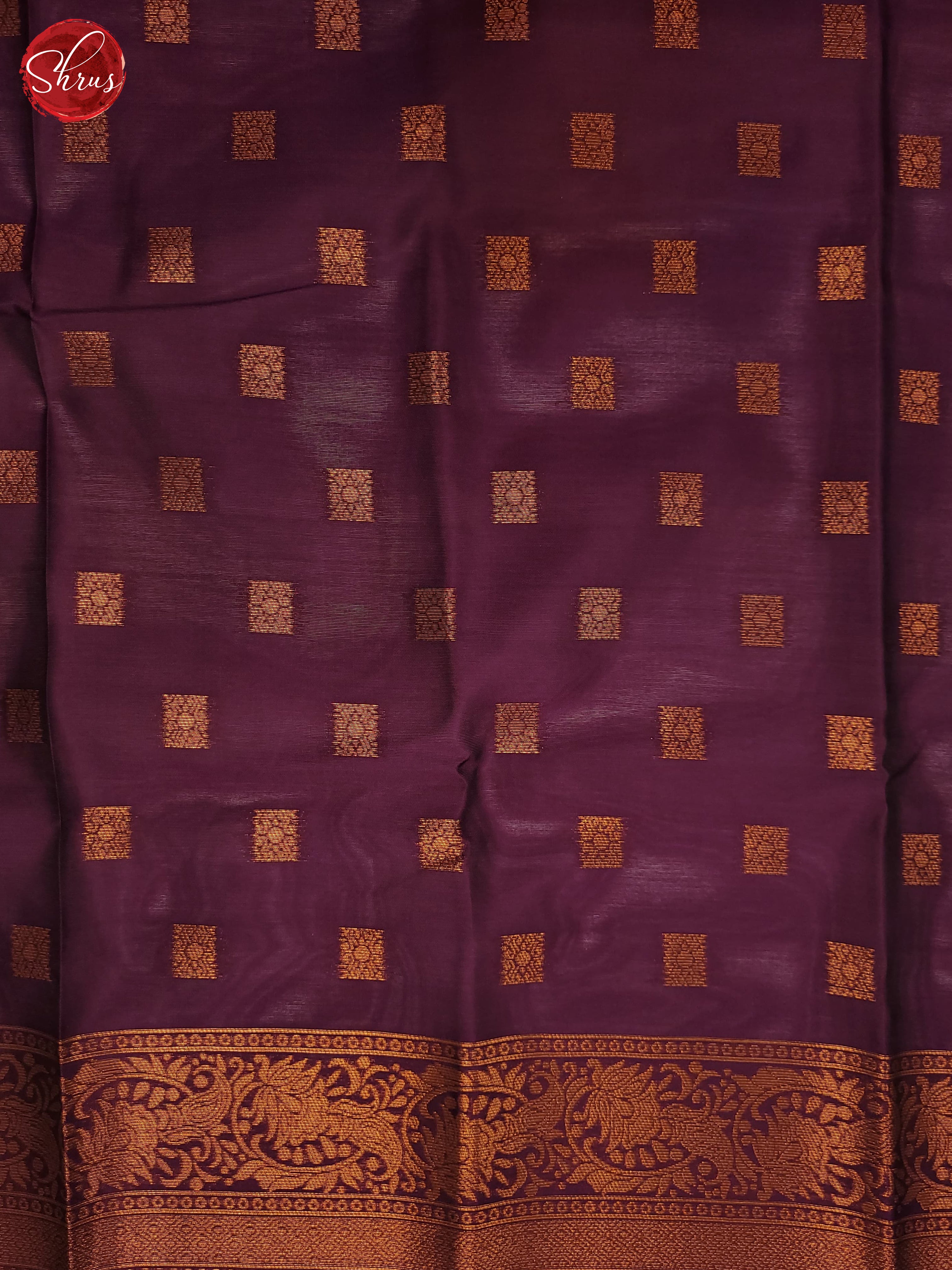 German Blue & Wine- Semi Soft Silk Saree - Shop on ShrusEternity.com