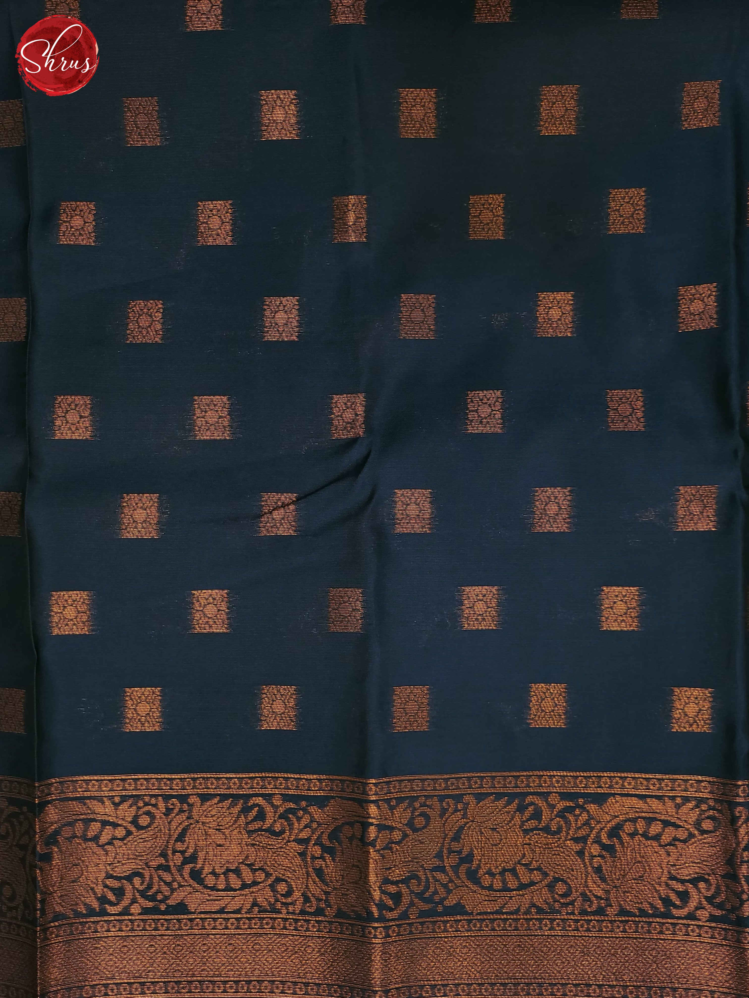 Deep wine & Blue - Semi Soft Silk Saree - Shop on ShrusEternity.com