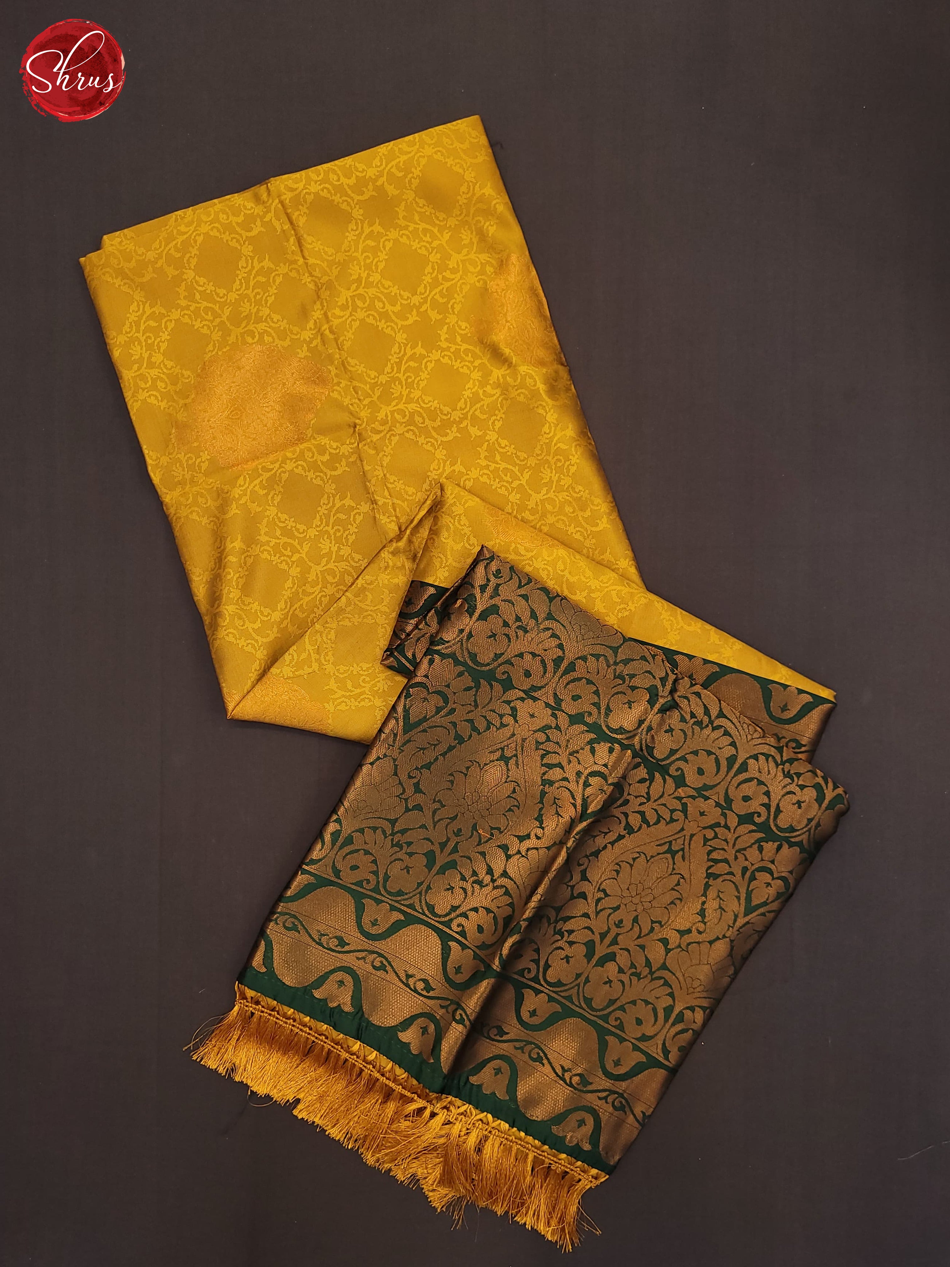 Mustard & Green - Semi Soft Silk Saree - Shop on ShrusEternity.com