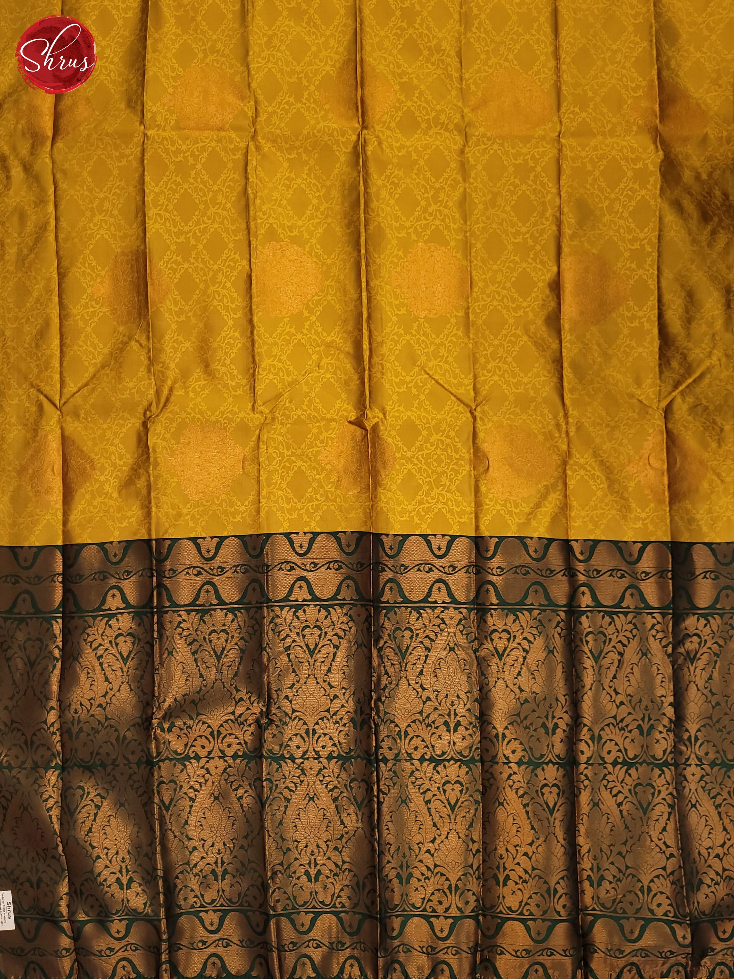 Mustard & Green - Semi Soft Silk Saree - Shop on ShrusEternity.com