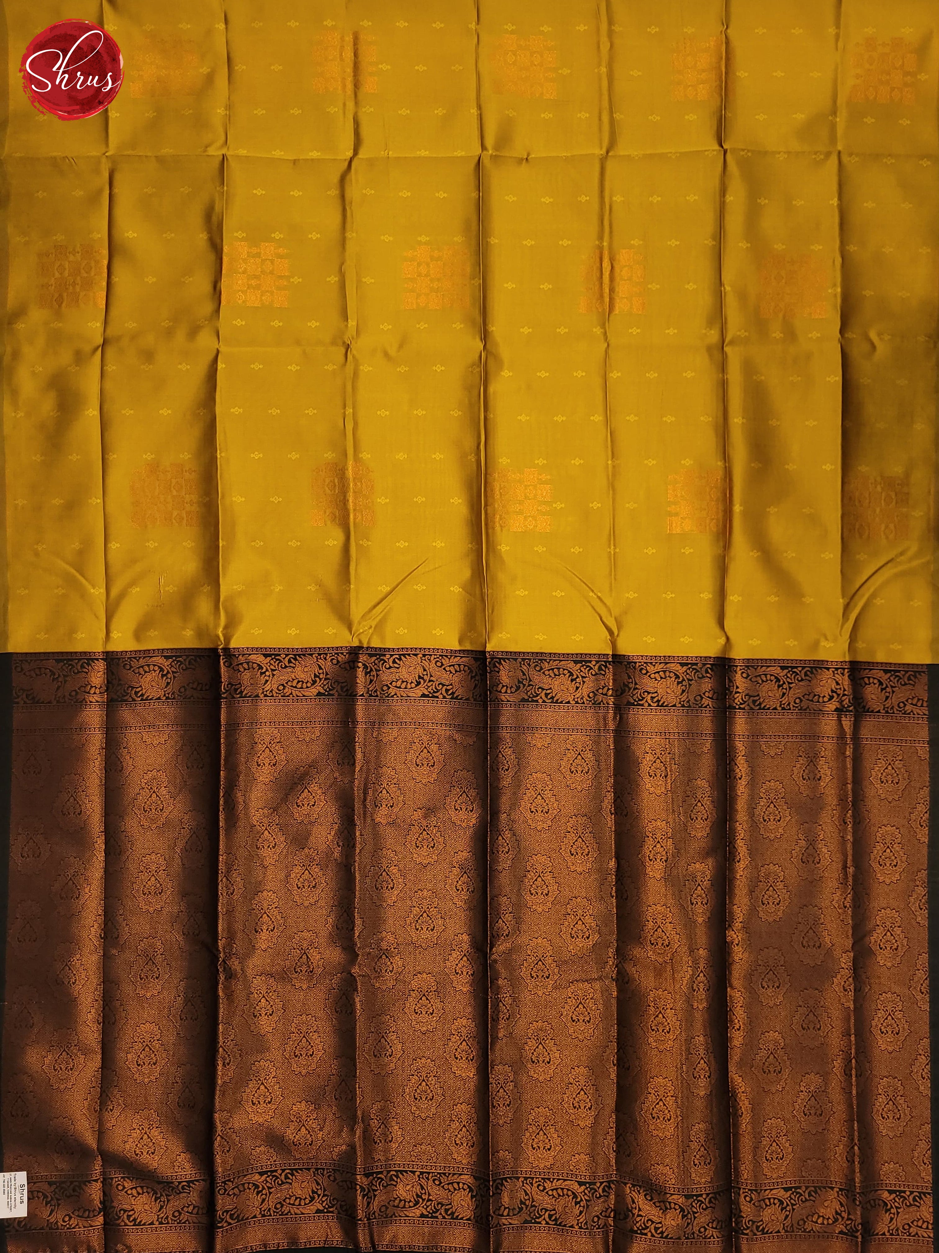 Mustard & Green - Semi Soft Silk Saree - Shop on ShrusEternity.com