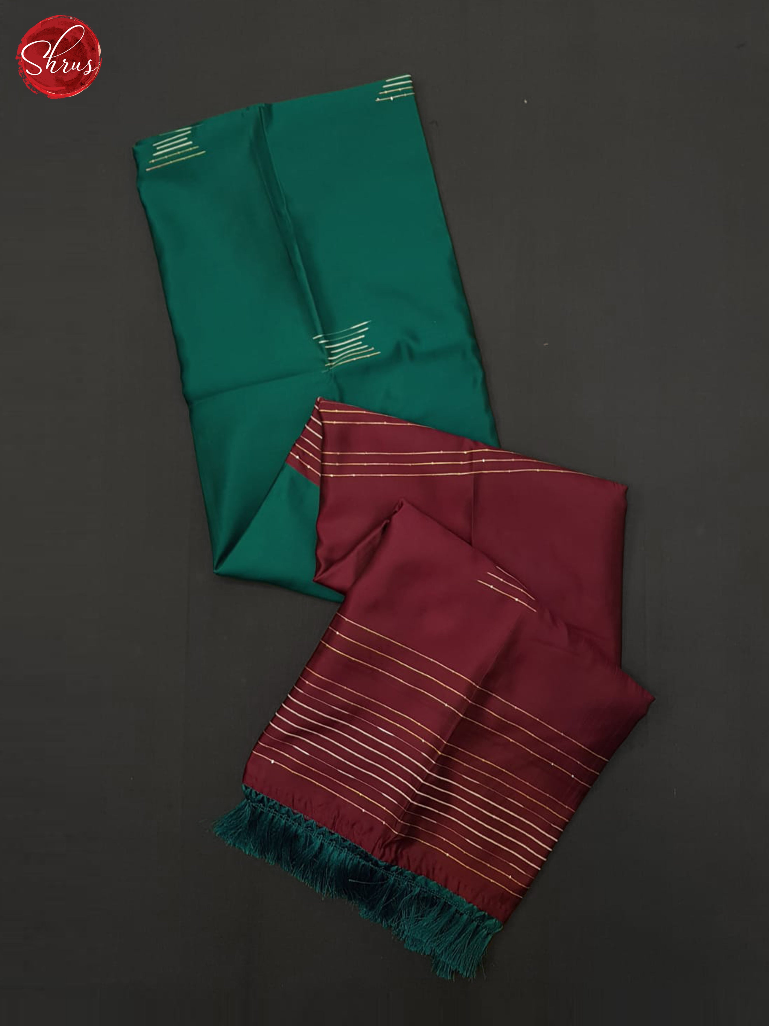 Green & WIne - Semi Soft silk Saree - Shop on ShrusEternity.com