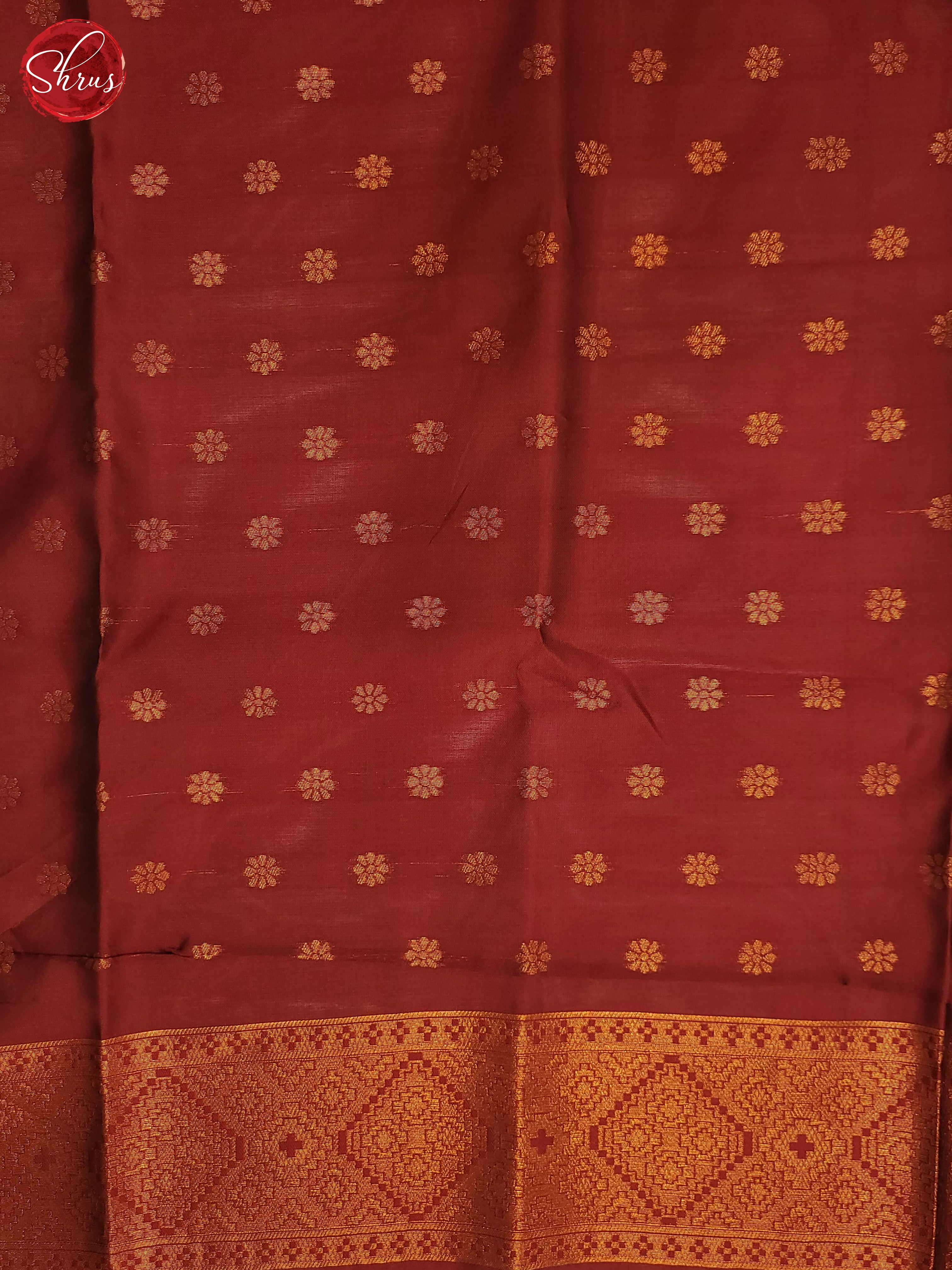 Beige & Maroon - Semi Soft Silk Saree - Shop on ShrusEternity.com