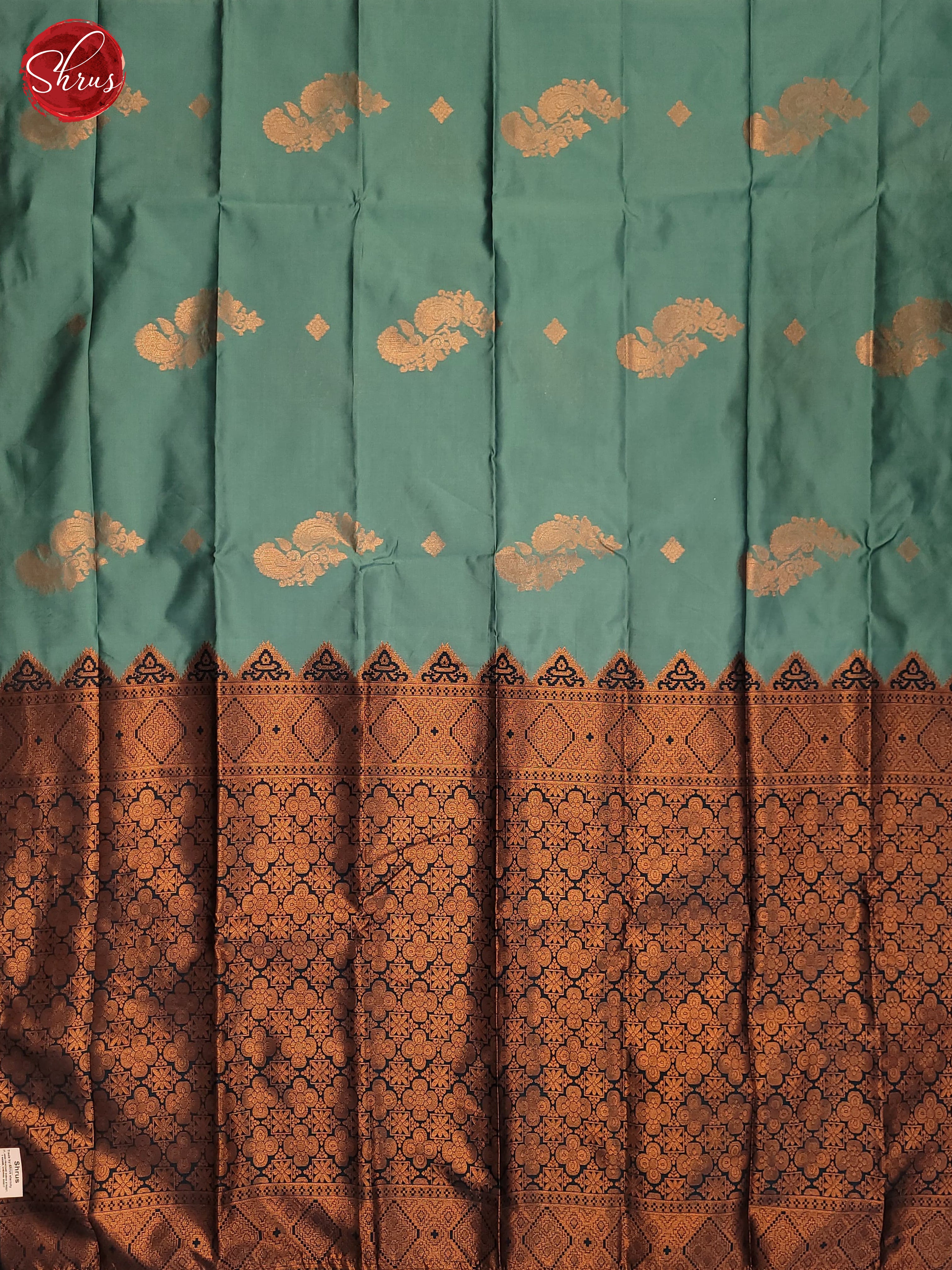 Pastel Blue & Blue - Semi Soft Silk Saree - Shop on ShrusEternity.com