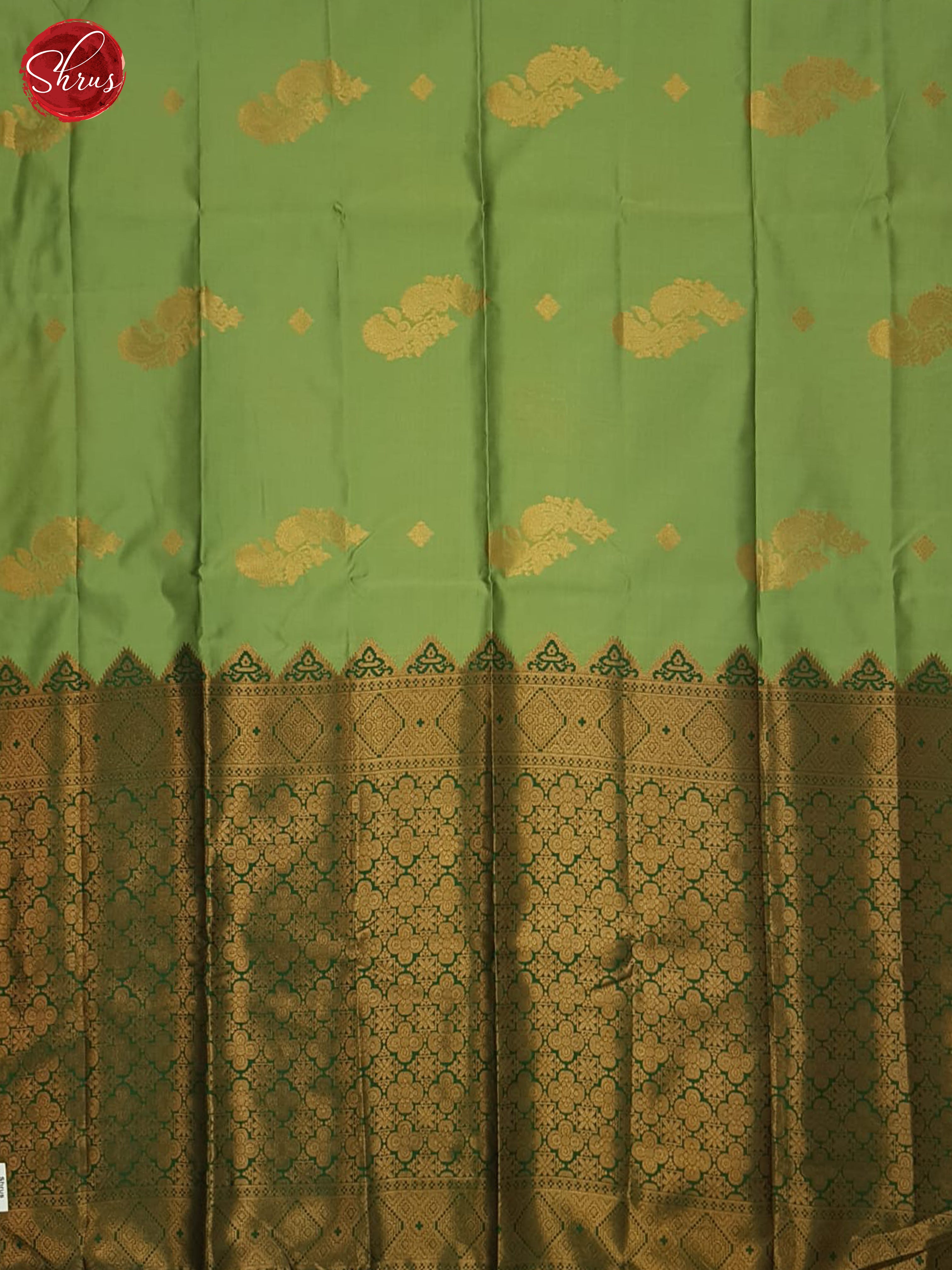 Pastel Green & Green- Semi Softsilk Saree - Shop on ShrusEternity.com