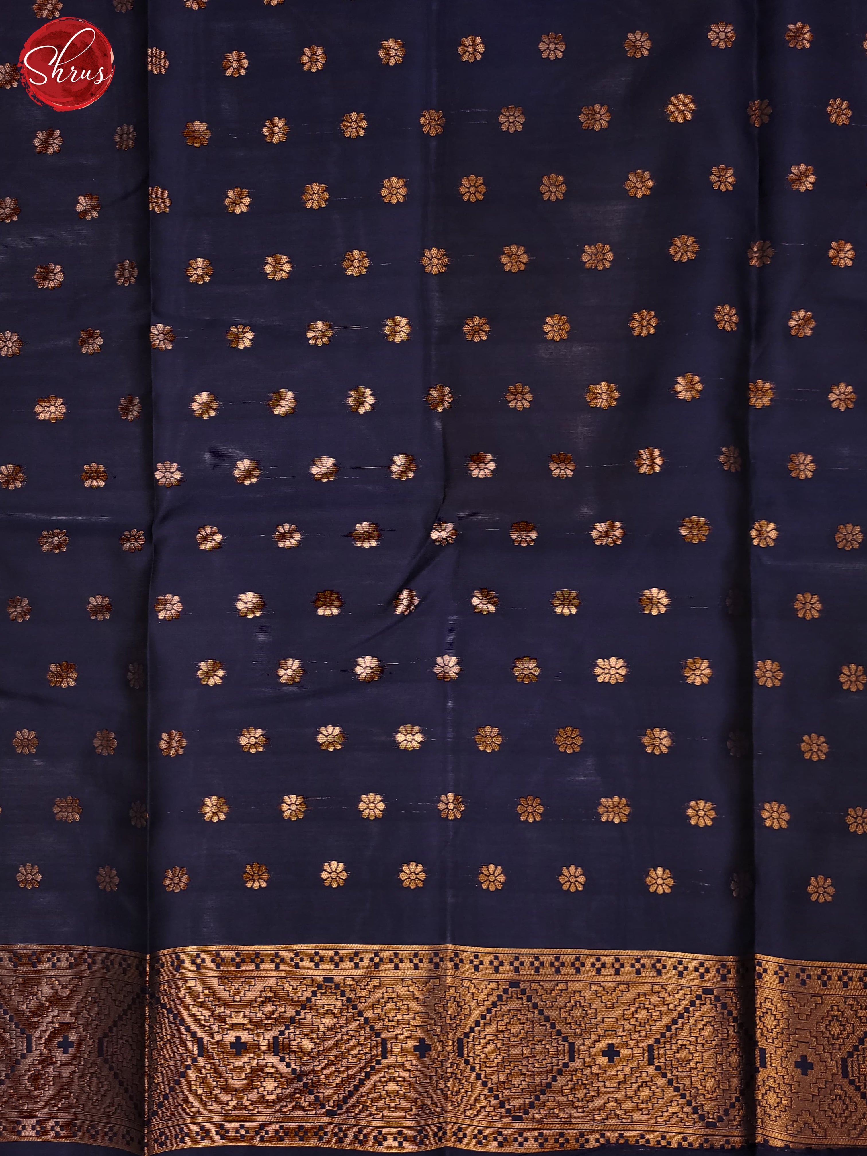 Grey & Blue - Semi Soft Silk Saree - Shop on ShrusEternity.com