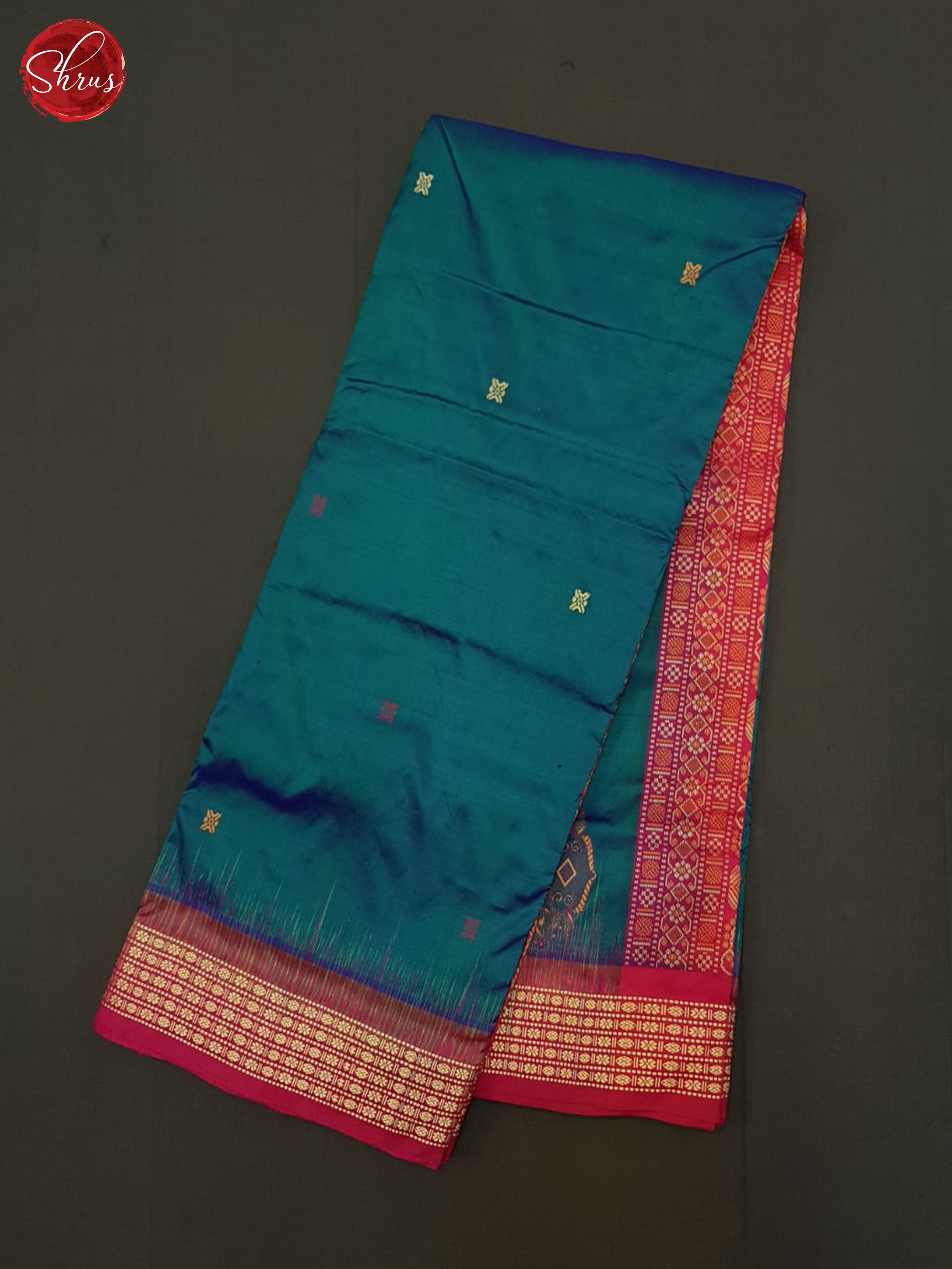 Peacock Blue & Pink - Odisha Sambalpuri silk Saree - Shop on ShrusEternity.com